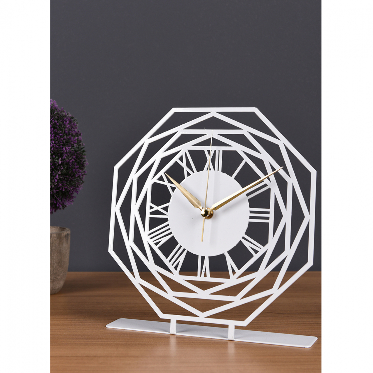 METAL TABLE CLOCK HM7468.02 25x23 cm. [3]