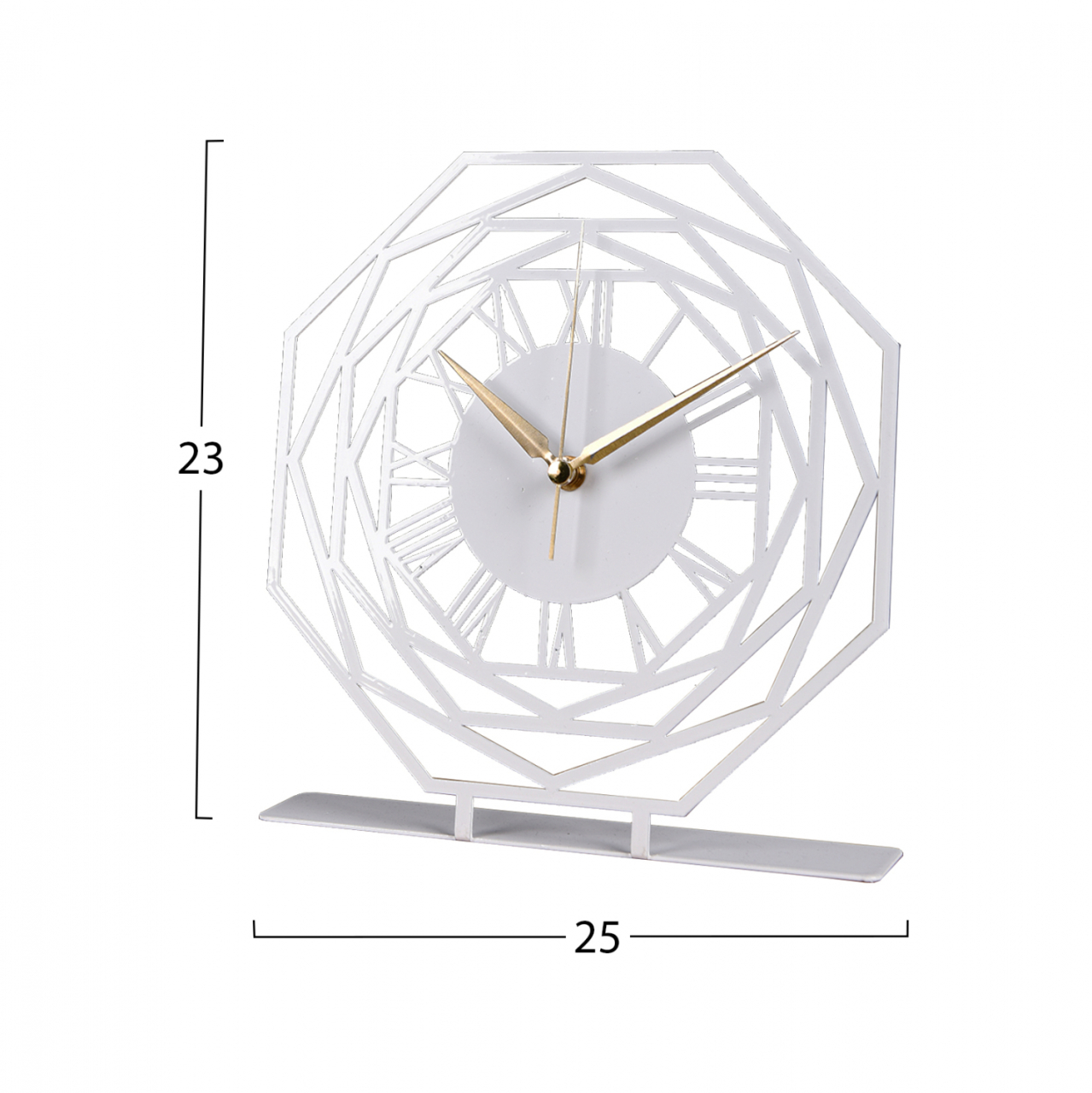 METAL TABLE CLOCK HM7468.02 25x23 cm. [2]