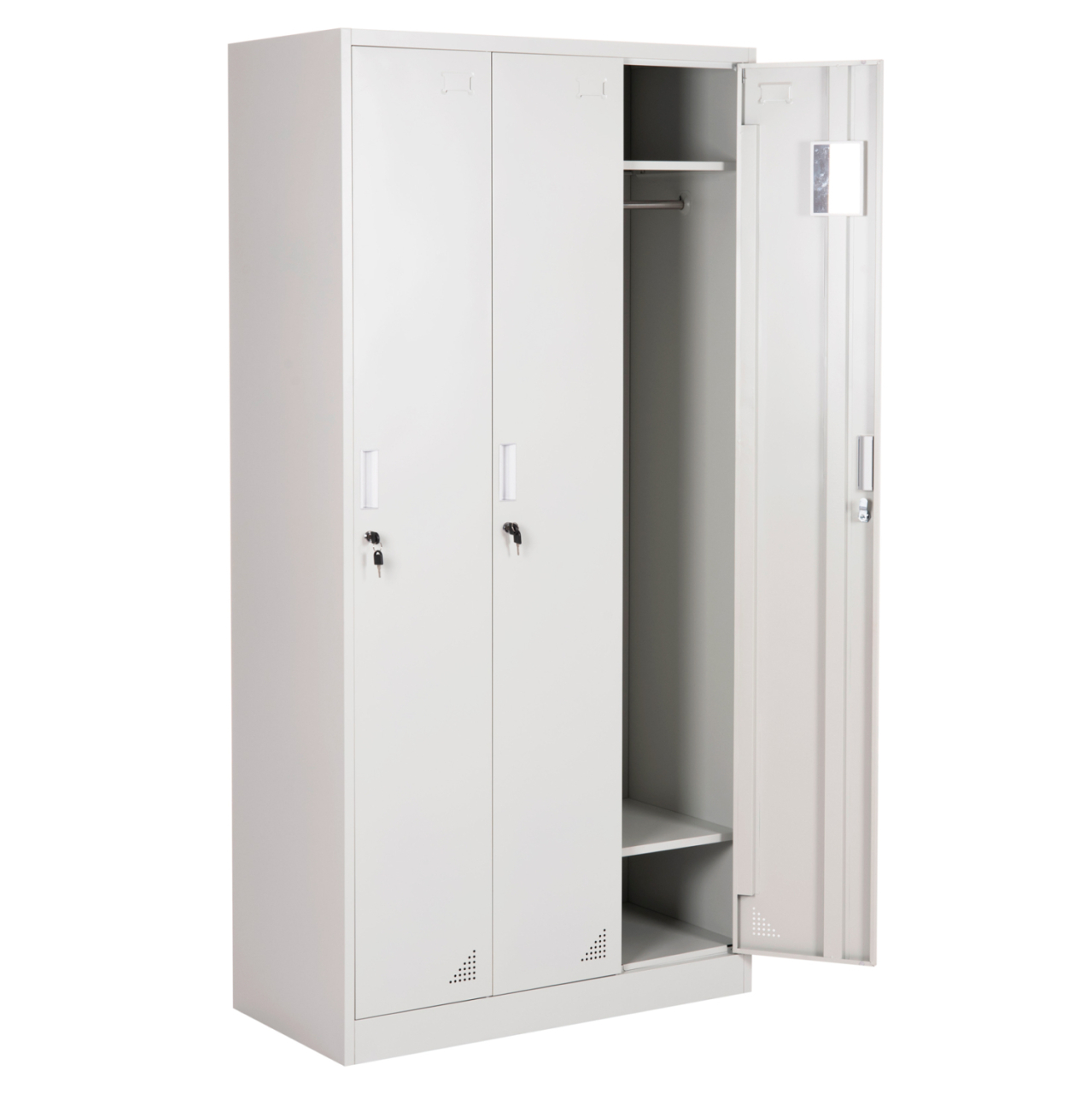 METAL TRIPLE LOCKER WITH KEYLOCKS ALTONA HM5634.11 GREY 90x45x185Hcm. [3]