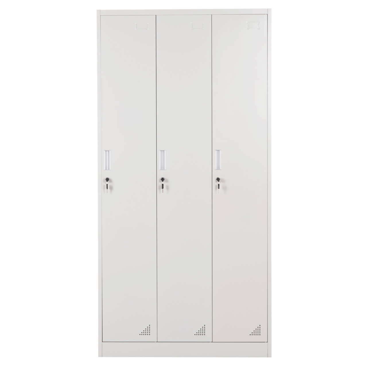 METAL TRIPLE LOCKER WITH KEYLOCKS ALTONA HM5634.11 GREY 90x45x185Hcm. [4]