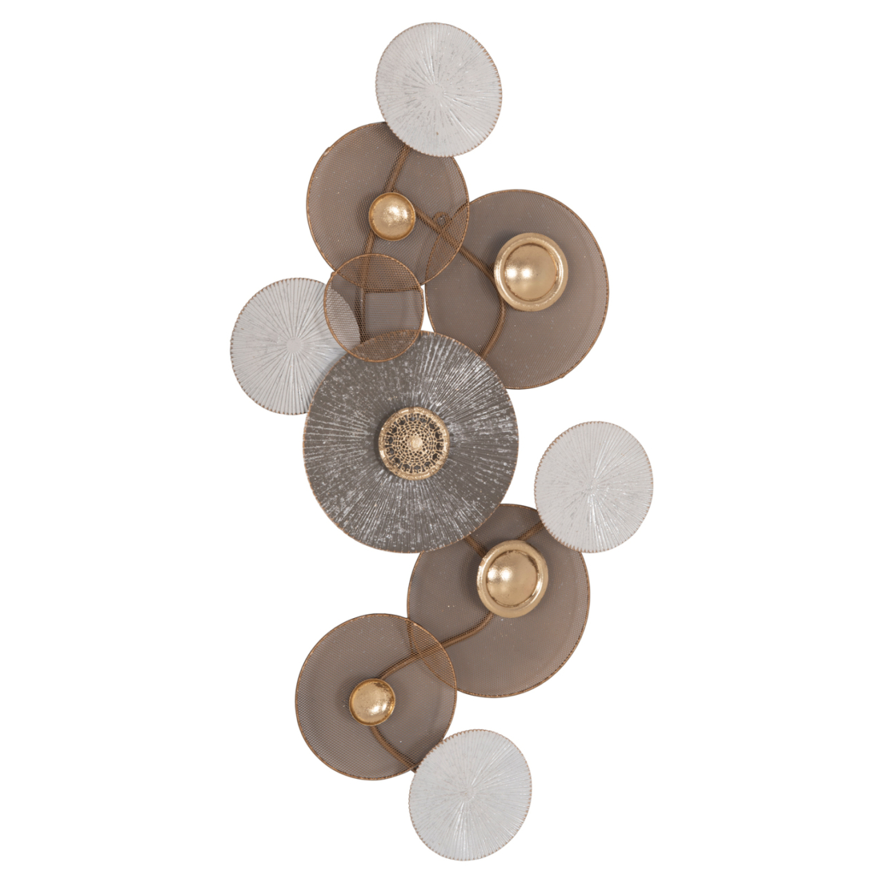 METAL WALL DECORATION HM7165 GOLD WHITE 91x6x50Y cm. [3]