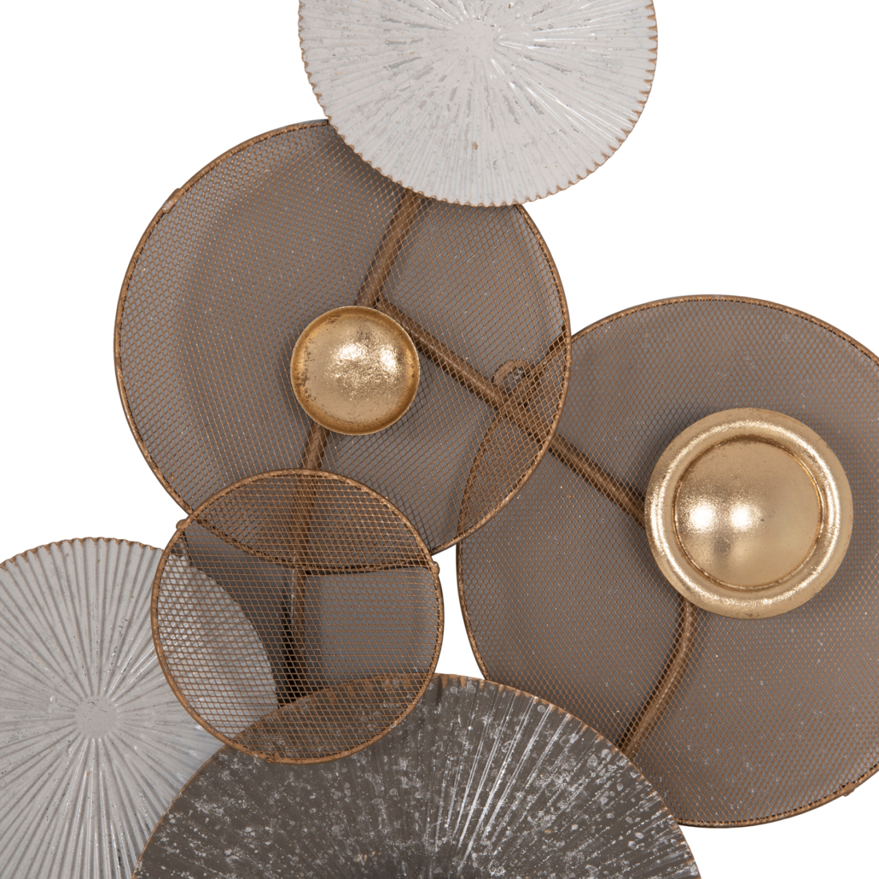 METAL WALL DECORATION HM7165 GOLD WHITE 91x6x50Y cm. [5]