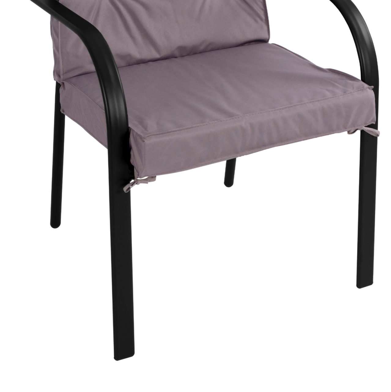 Metallic armchair Endika HM5680.01 Grey color with pillow 60x71x105cm [9]