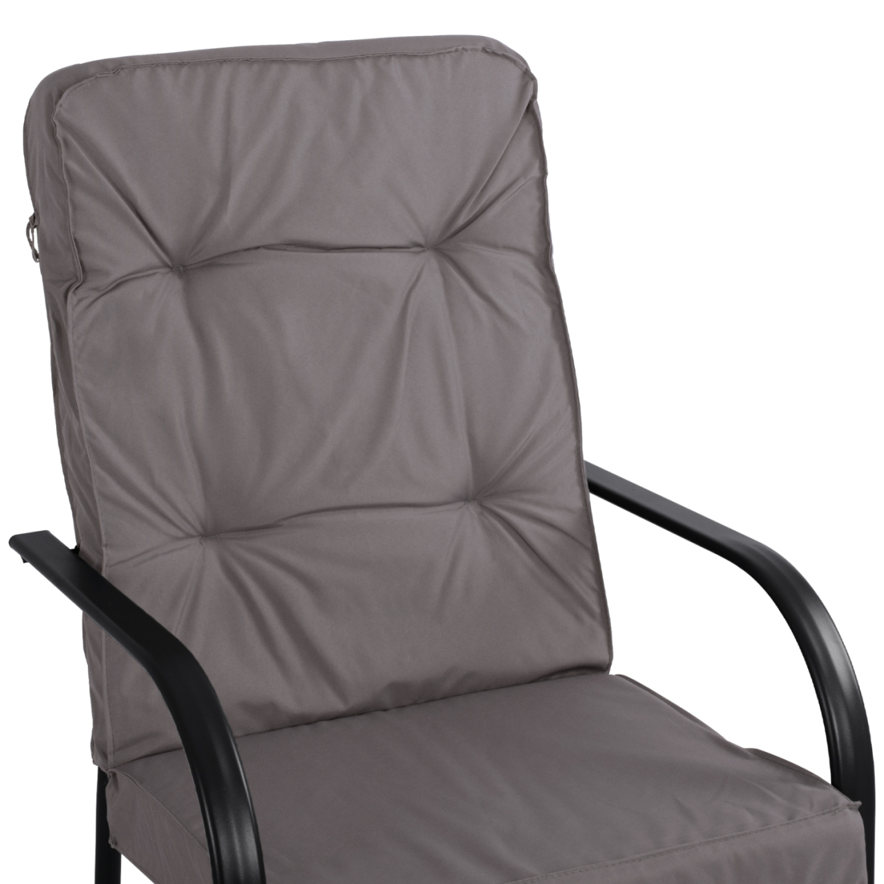 Metallic armchair Endika HM5680.01 Grey color with pillow 60x71x105cm [8]