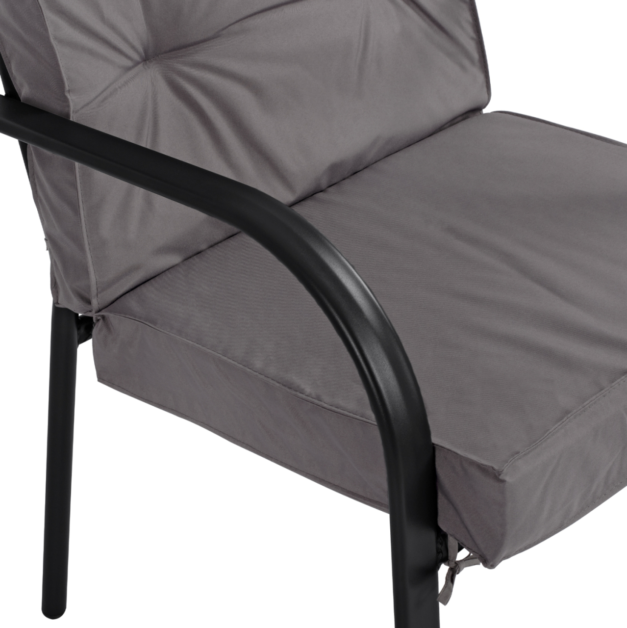 Metallic armchair Endika HM5680.01 Grey color with pillow 60x71x105cm [7]