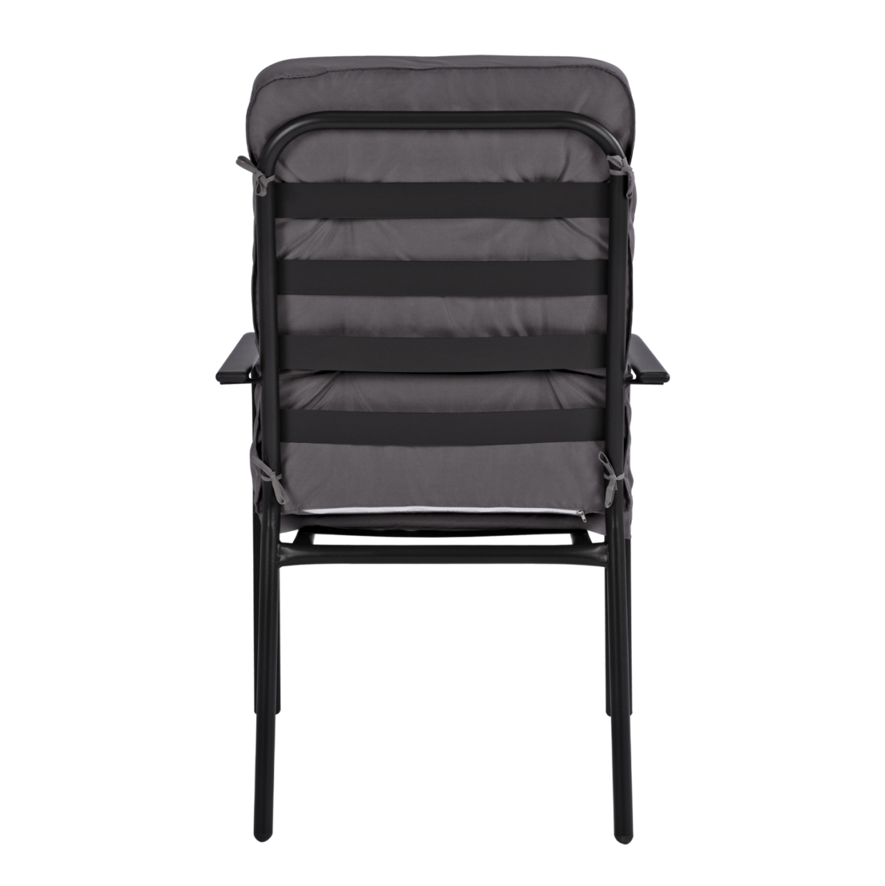 Metallic armchair Endika HM5680.01 Grey color with pillow 60x71x105cm [6]