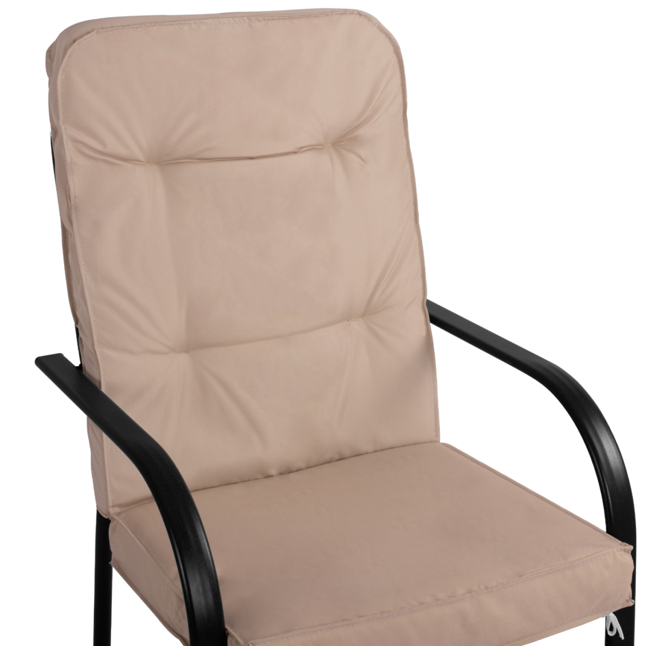 Metallic armchair Endika HM5680.02 in brown color with beige pillow 60x71x105cm [8]