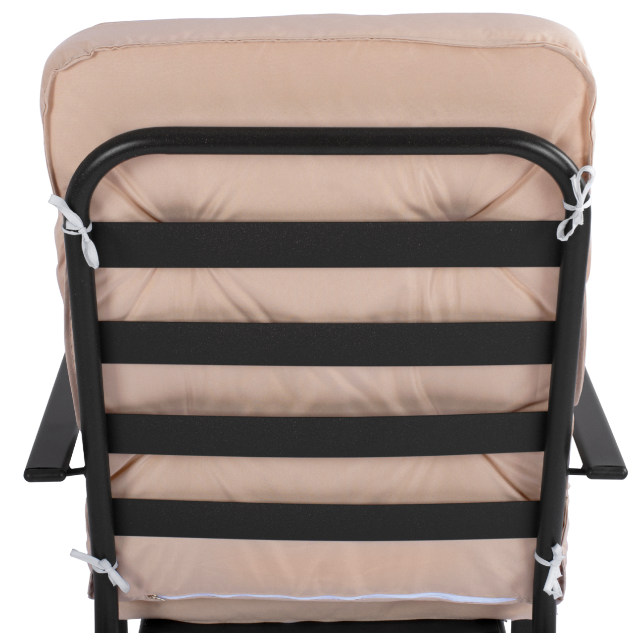 Metallic armchair Endika HM5680.02 in brown color with beige pillow 60x71x105cm [9]