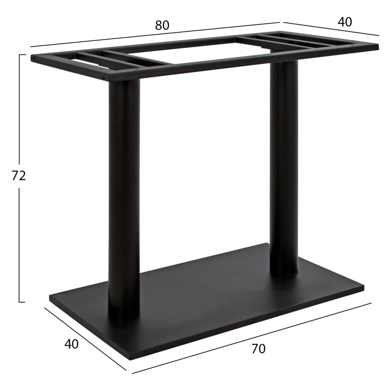 Metallic base Double 80x40x72H HM435 [2]