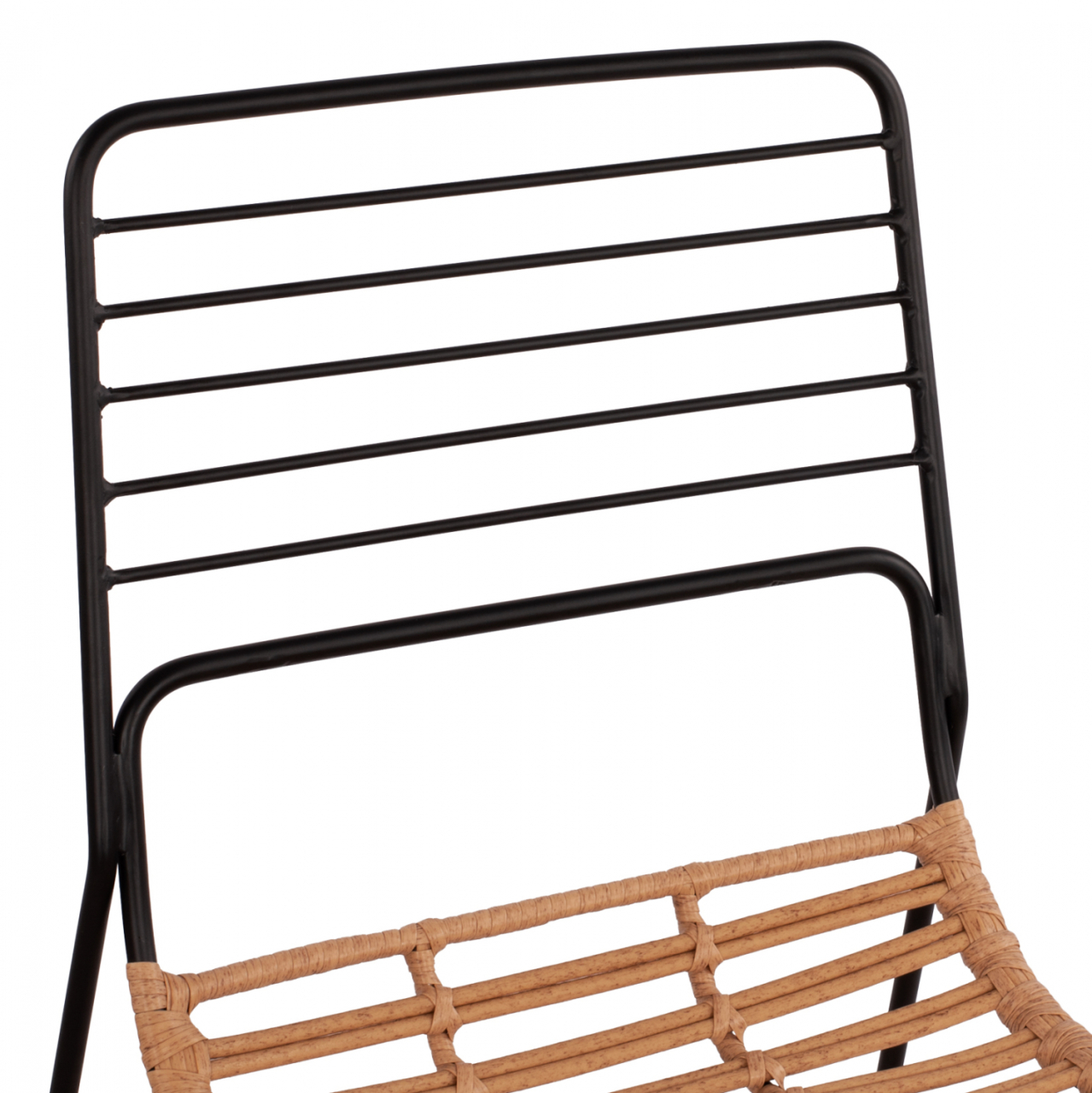 Metallic chair Allegra HM5694 with wicker beige 51x54x83cm [7]