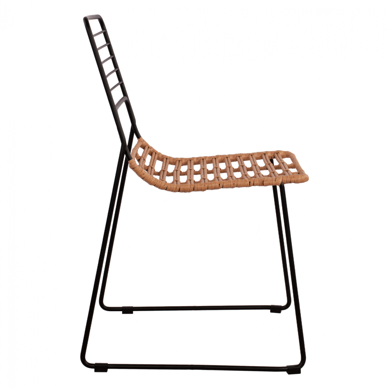 Metallic chair Allegra HM5694 with wicker beige 51x54x83cm [4]
