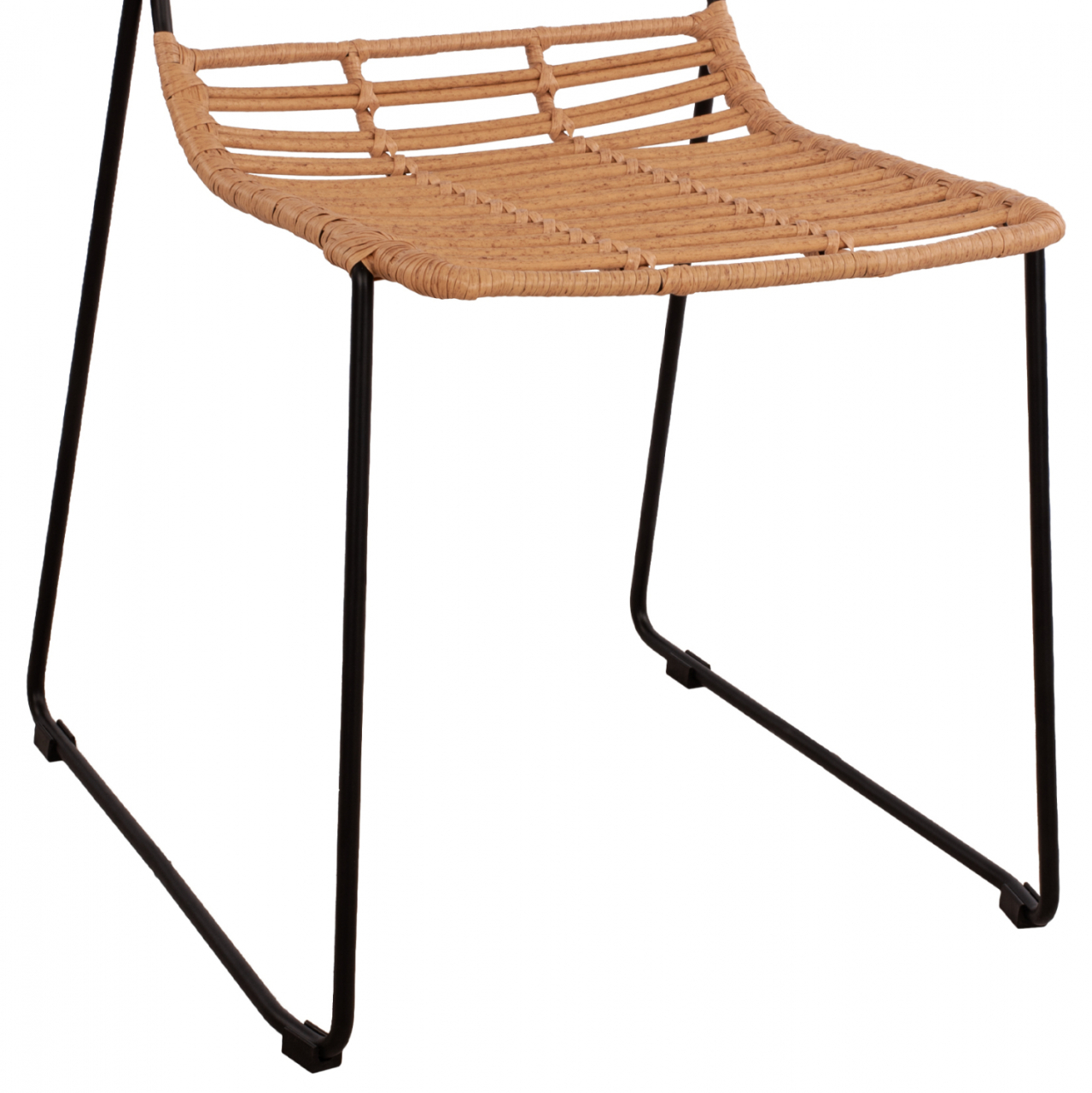 Metallic chair Allegra HM5694 with wicker beige 51x54x83cm [9]