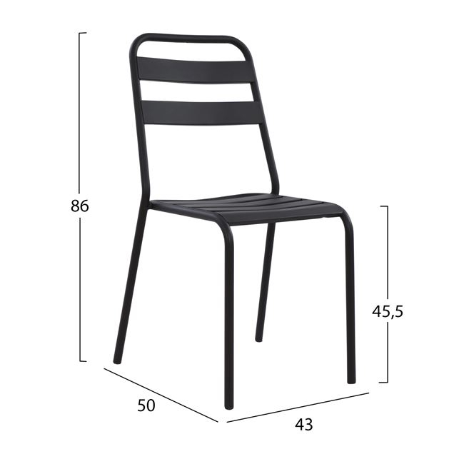 Metallic chair Black Jason HM5177.01 43x50x86cm [2]