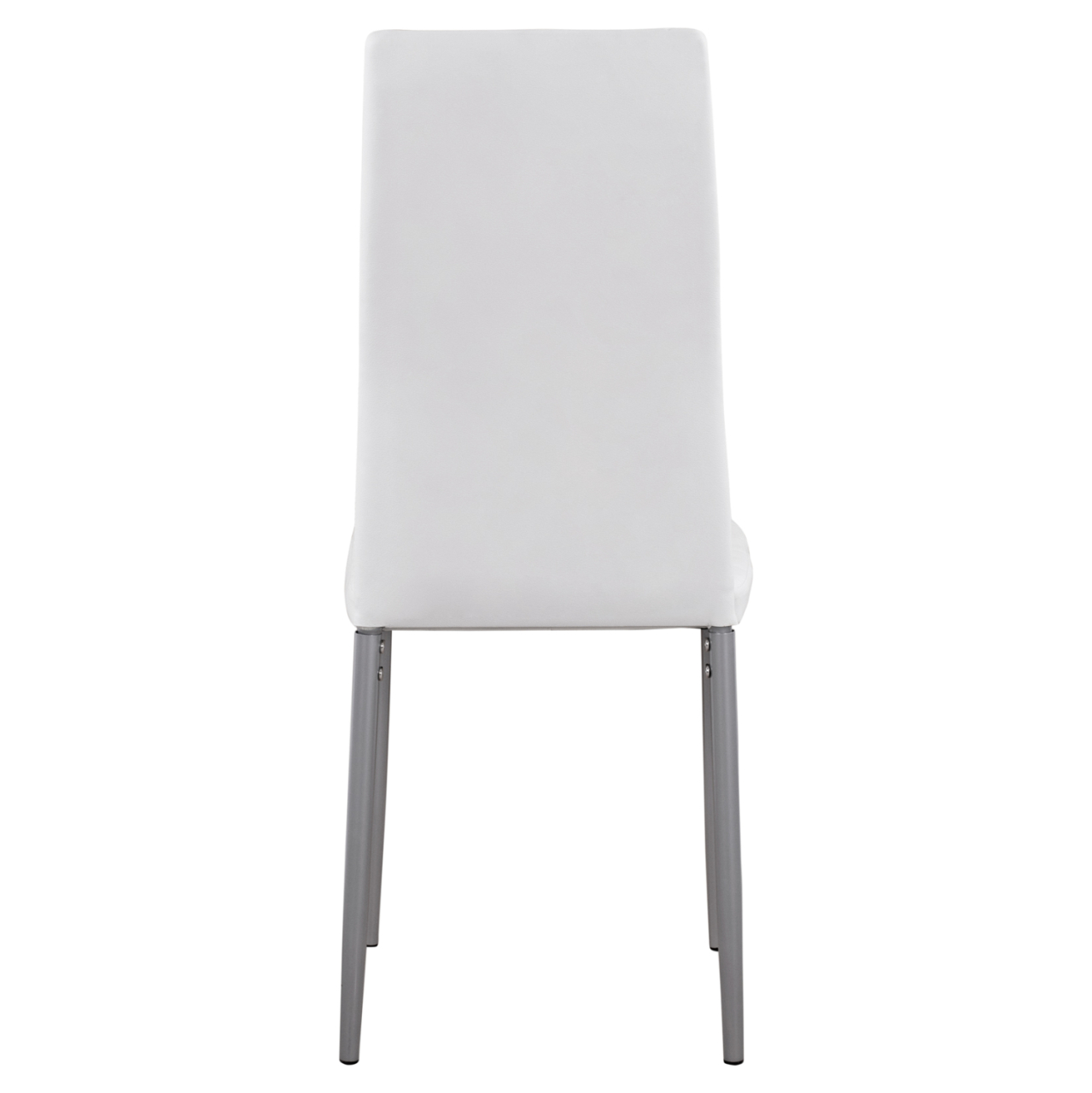 Metallic chair Lady HM0037.11 White PU Metalic Frame K/D 40x48x95H cm [6]