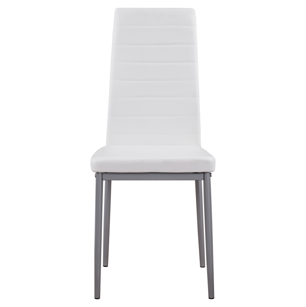 Metallic chair Lady HM0037.11 White PU Metalic Frame K/D 40x48x95H cm [3]
