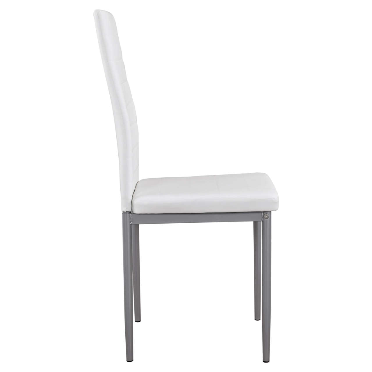 Metallic chair Lady HM0037.11 White PU Metalic Frame K/D 40x48x95H cm [4]