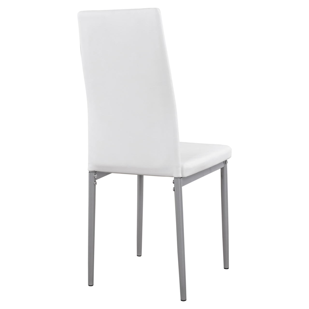 Metallic chair Lady HM0037.11 White PU Metalic Frame K/D 40x48x95H cm [5]