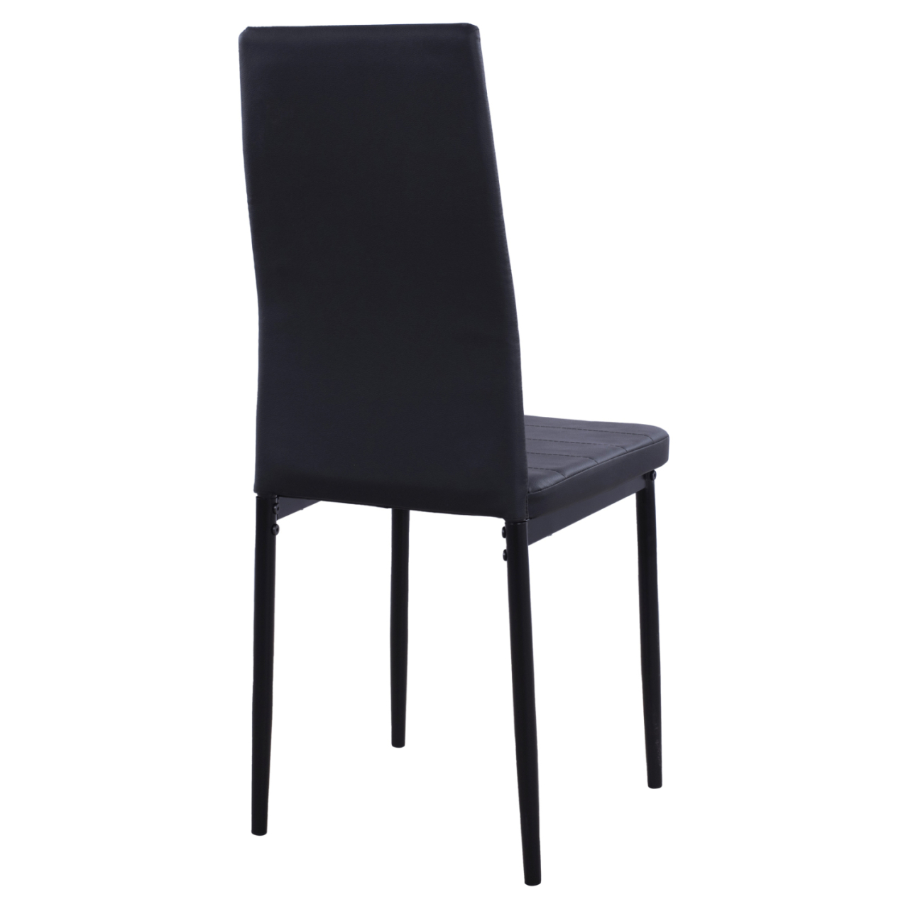 Metallic chair Lady HM0037.12 Black PU Metallic Frame K/D 40x48x95 cm [5]