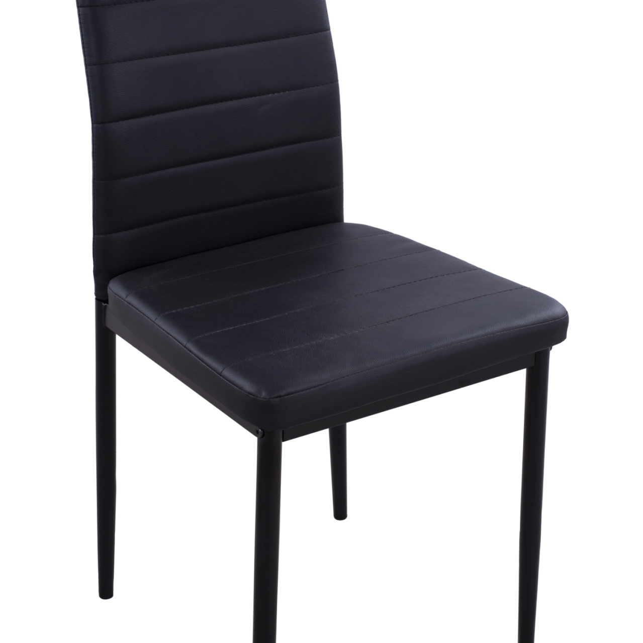 Metallic chair Lady HM0037.12 Black PU Metallic Frame K/D 40x48x95 cm [7]