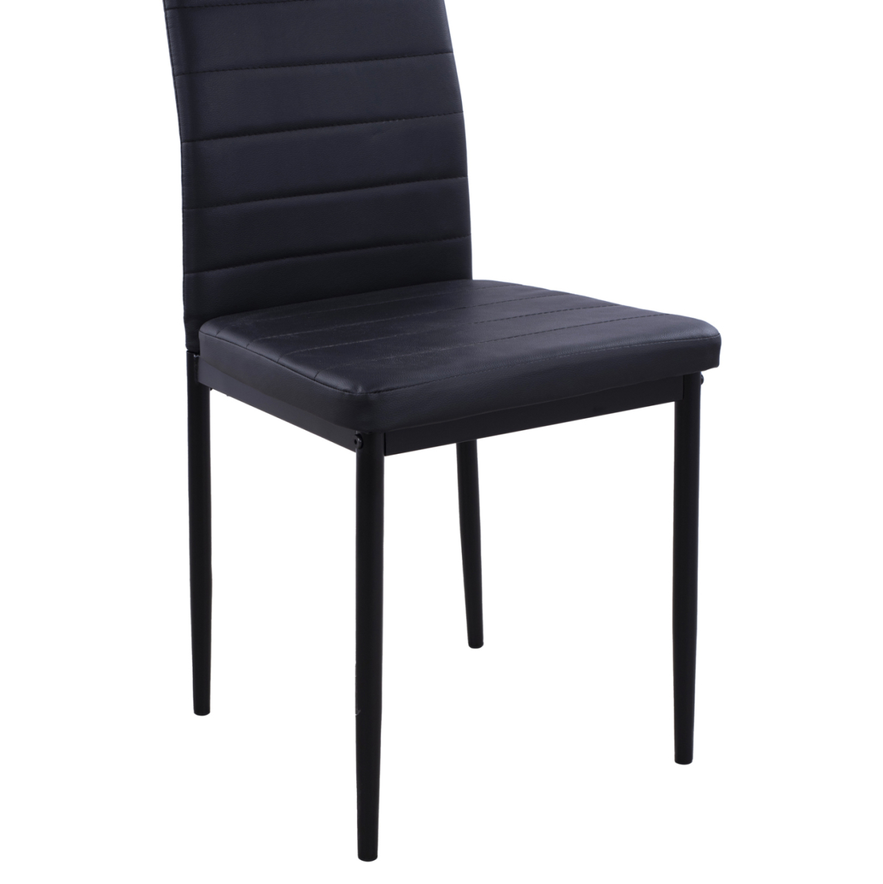 Metallic chair Lady HM0037.12 Black PU Metallic Frame K/D 40x48x95 cm [8]