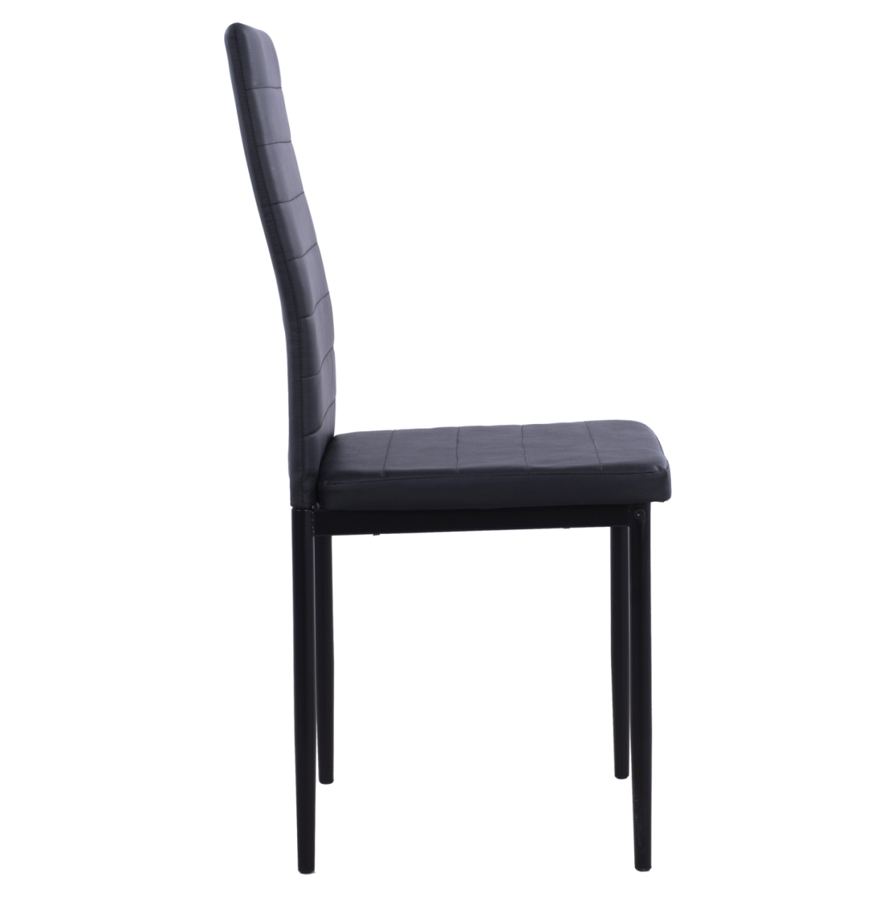 Metallic chair Lady HM0037.12 Black PU Metallic Frame K/D 40x48x95 cm [4]