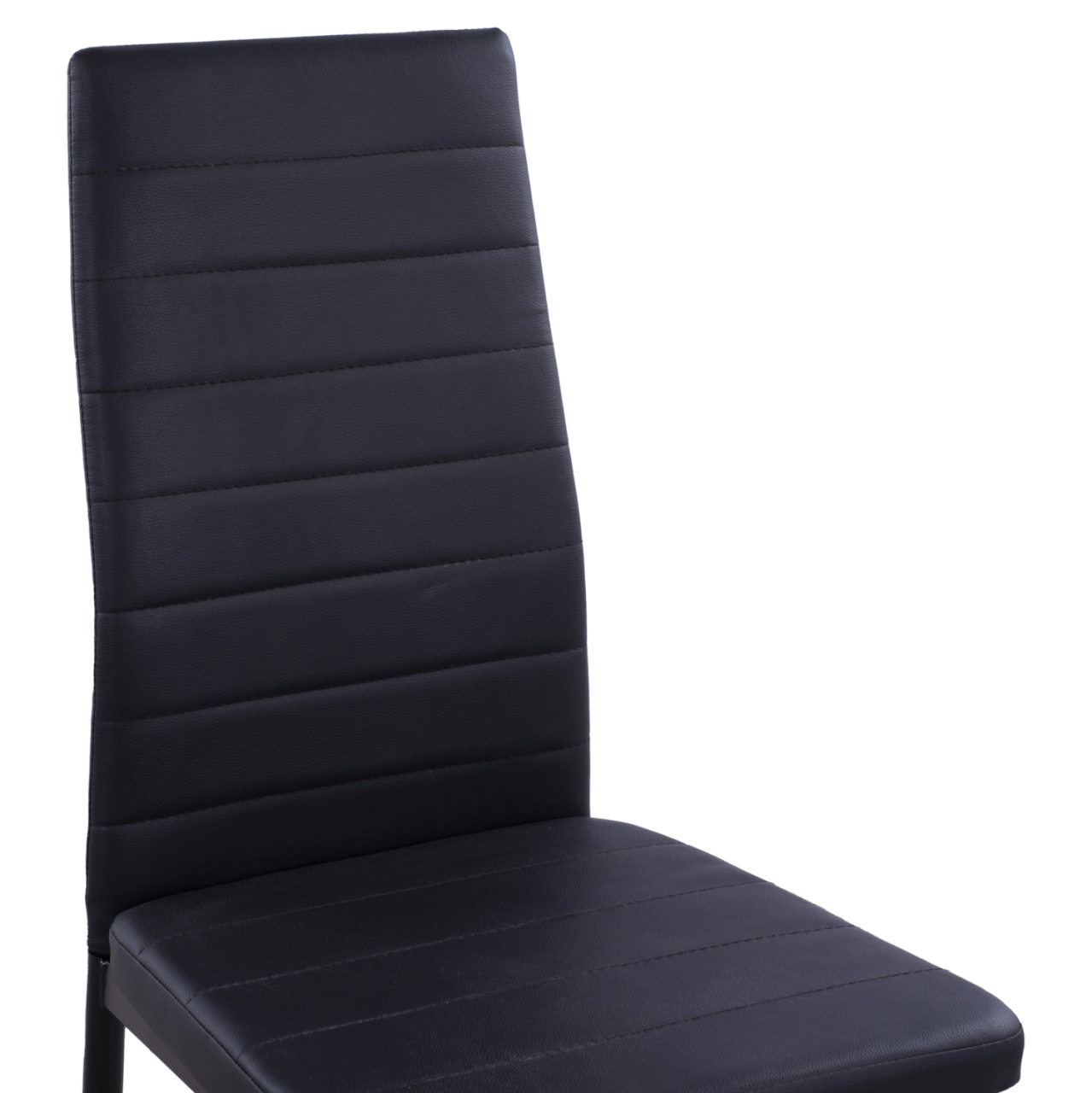 Metallic chair Lady HM0037.12 Black PU Metallic Frame K/D 40x48x95 cm [6]