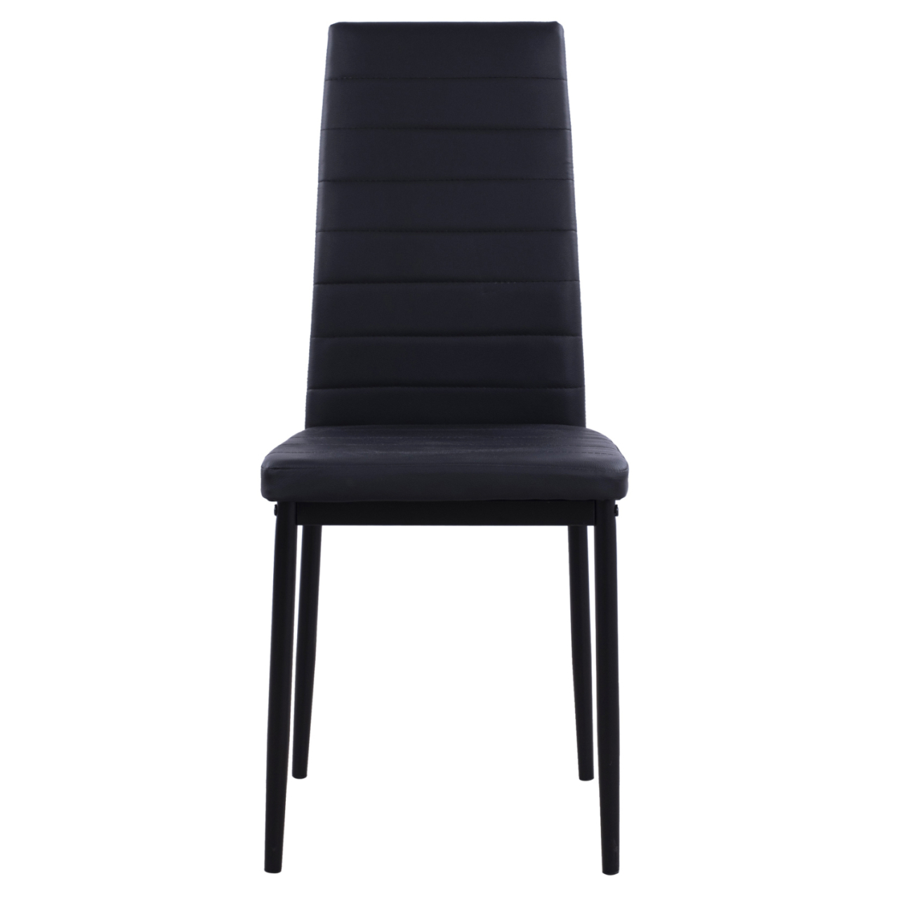 Metallic chair Lady HM0037.12 Black PU Metallic Frame K/D 40x48x95 cm [3]