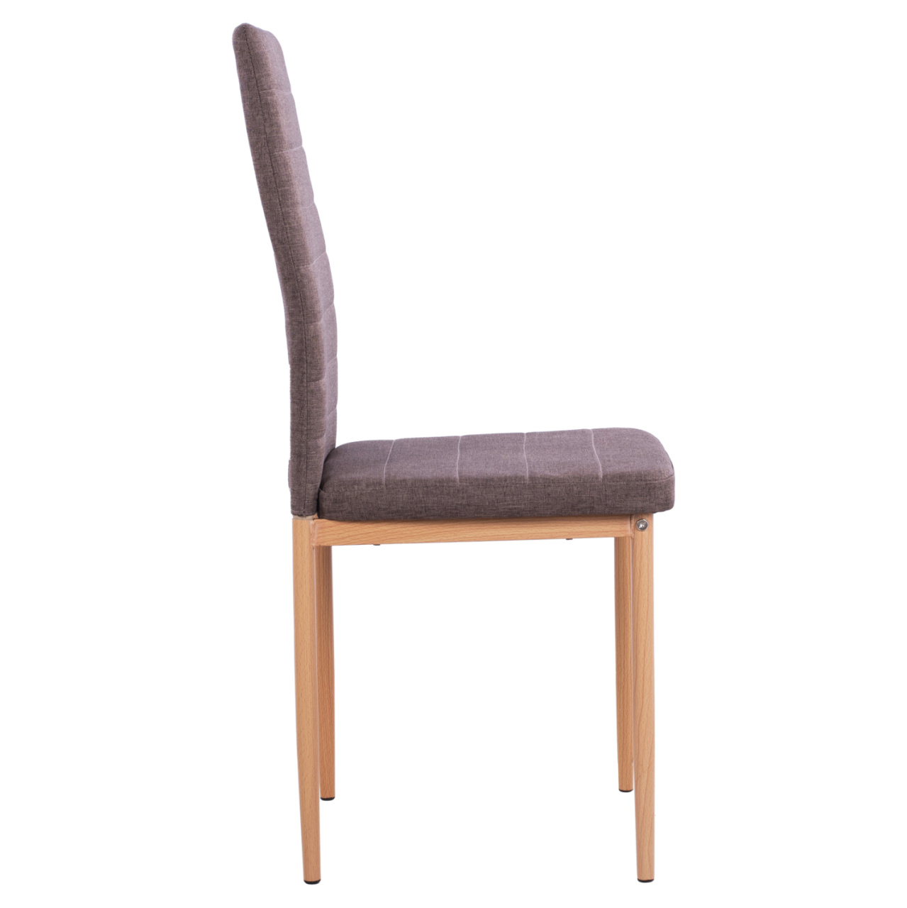 Metallic chair Lady HM0037.13 Brown fabric with metallic frame K/D 40x48x95 cm [3]