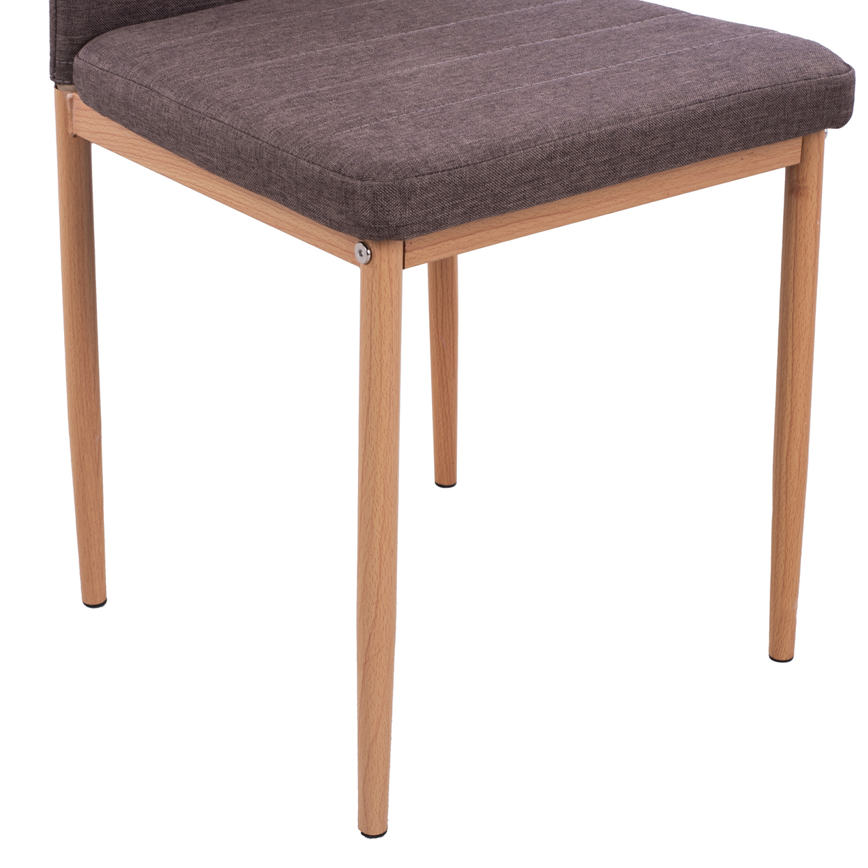 Metallic chair Lady HM0037.13 Brown fabric with metallic frame K/D 40x48x95 cm [9]