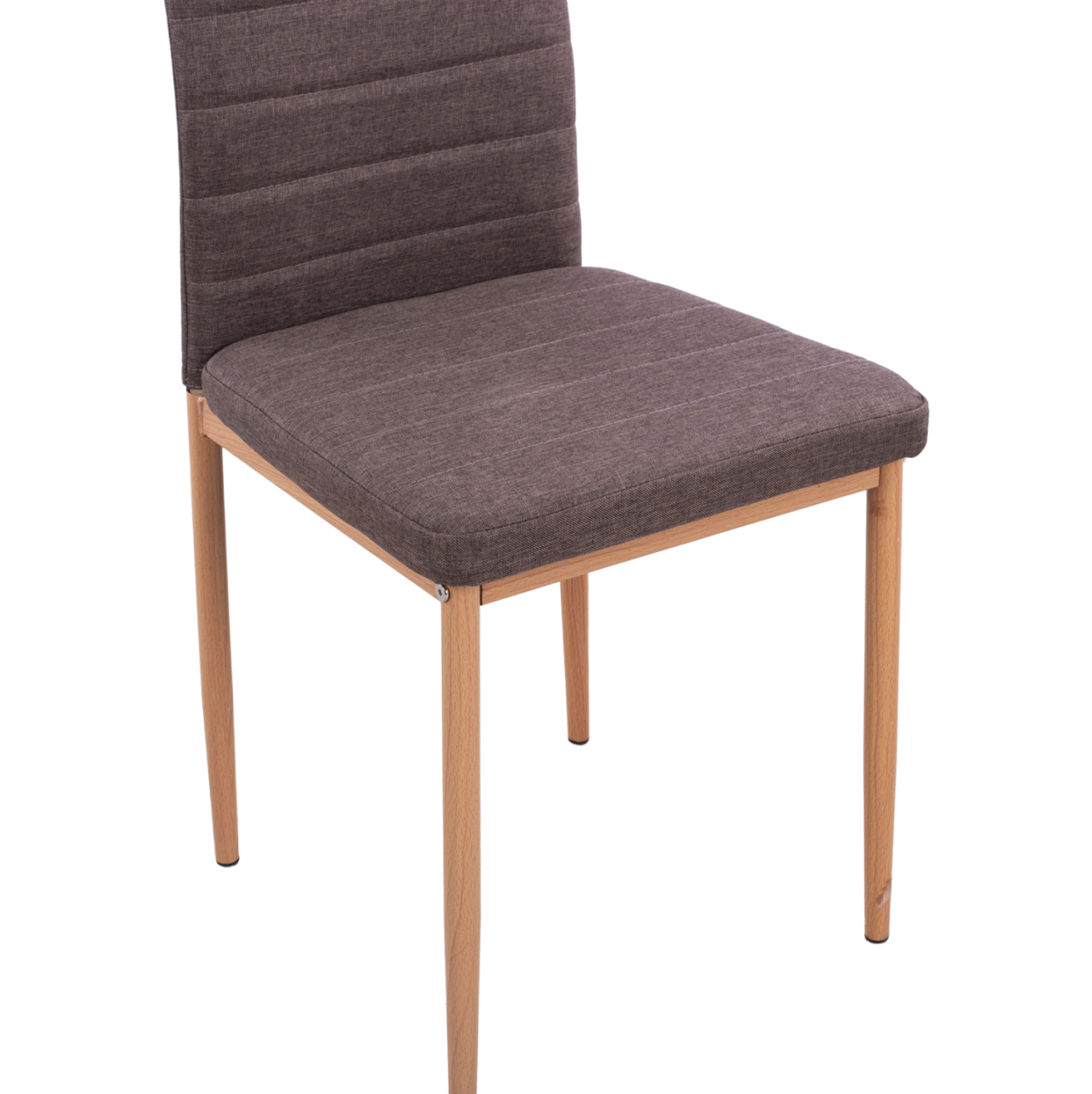 Metallic chair Lady HM0037.13 Brown fabric with metallic frame K/D 40x48x95 cm [8]