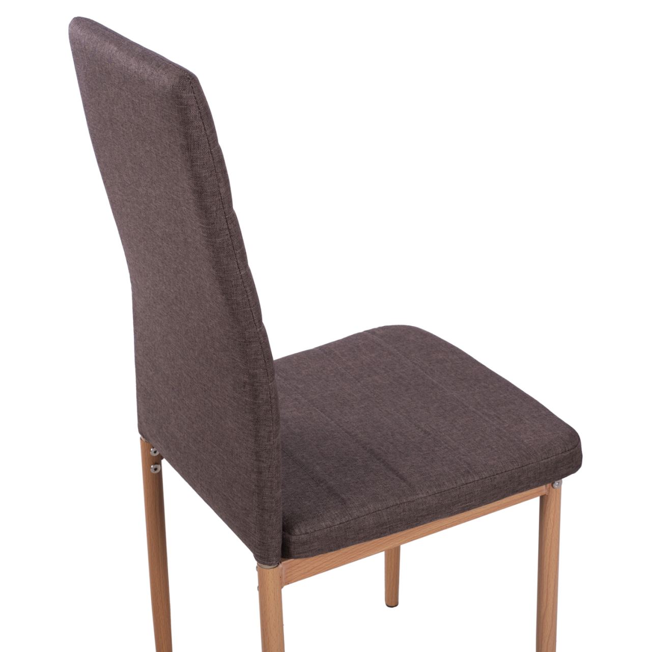 Metallic chair Lady HM0037.13 Brown fabric with metallic frame K/D 40x48x95 cm [7]