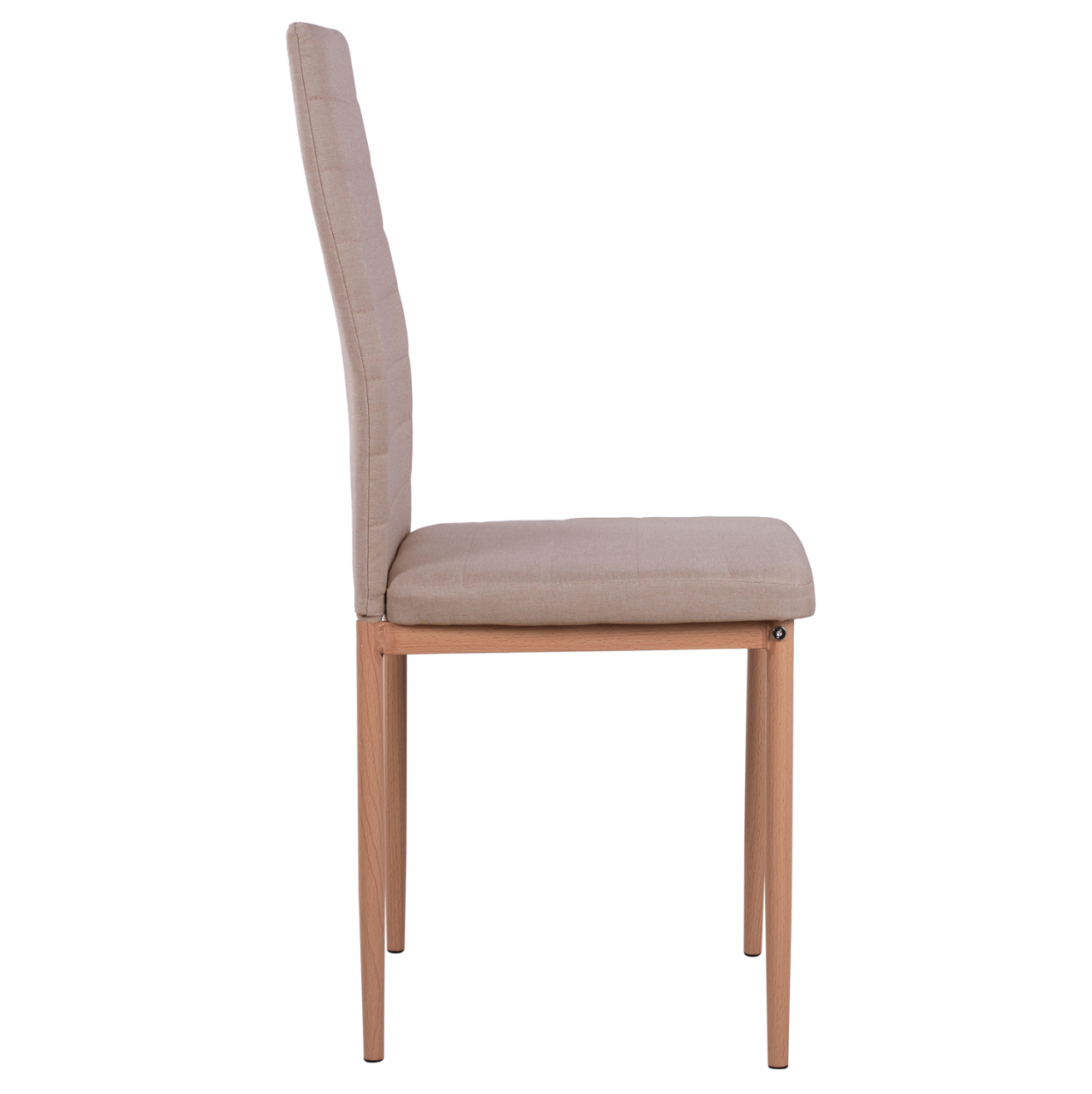 Metallic Chair Lady HM0037.14 Beige Fabric with metallic frame K/D 40x48x95 cm [4]