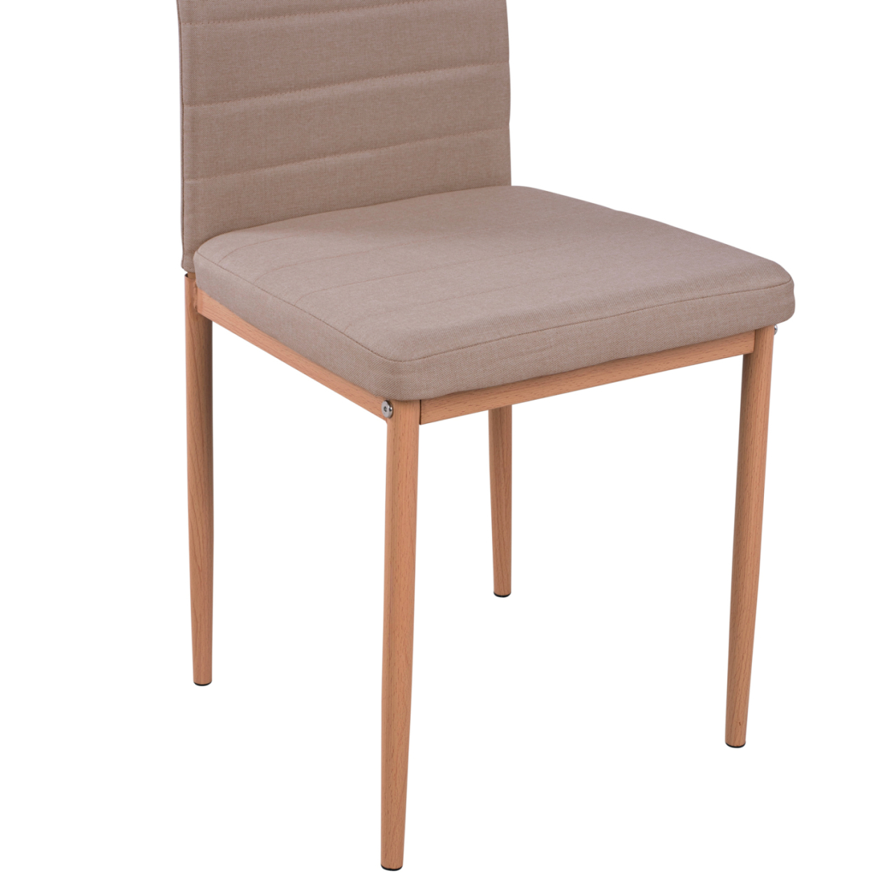 Metallic Chair Lady HM0037.14 Beige Fabric with metallic frame K/D 40x48x95 cm [8]