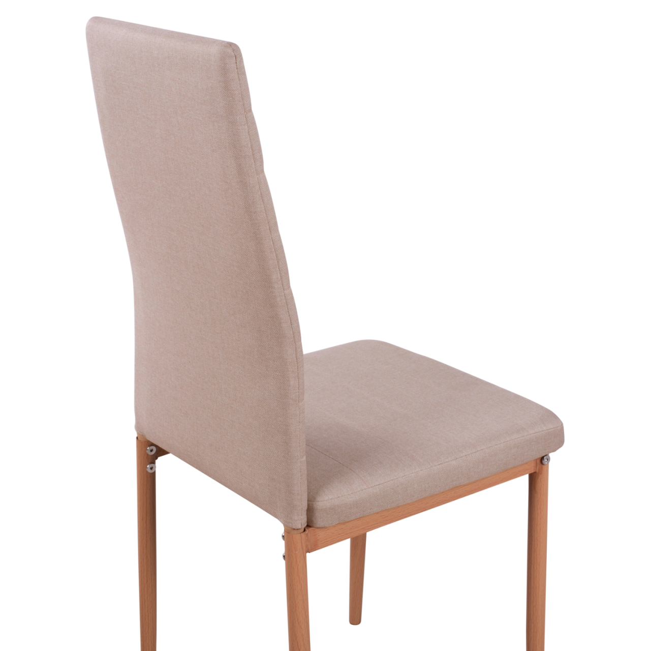 Metallic Chair Lady HM0037.14 Beige Fabric with metallic frame K/D 40x48x95 cm [10]