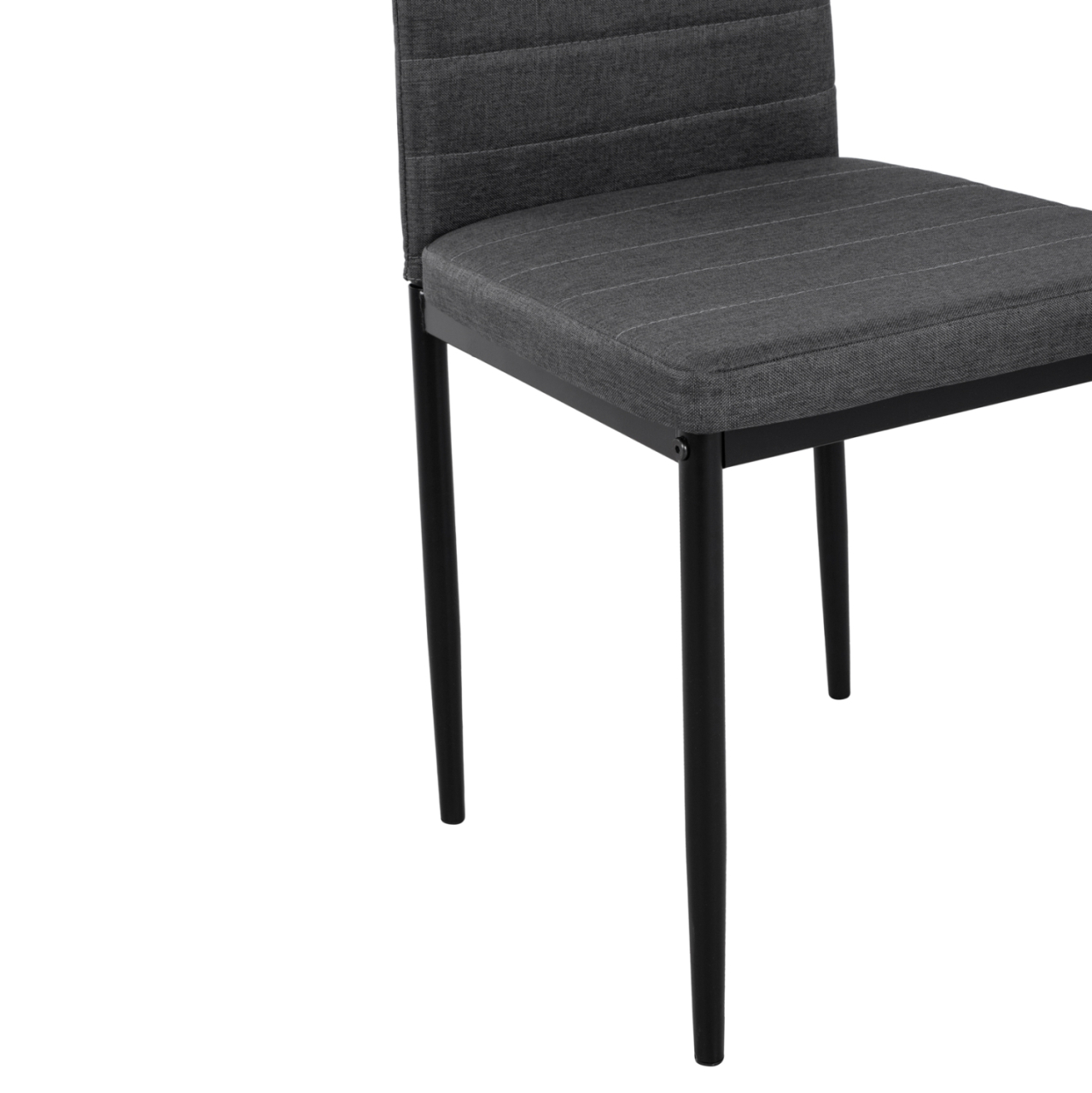 Metallic Chair Lady HM0037.20 Grey fabric with metallic frame K/D 40x48x95 [10]