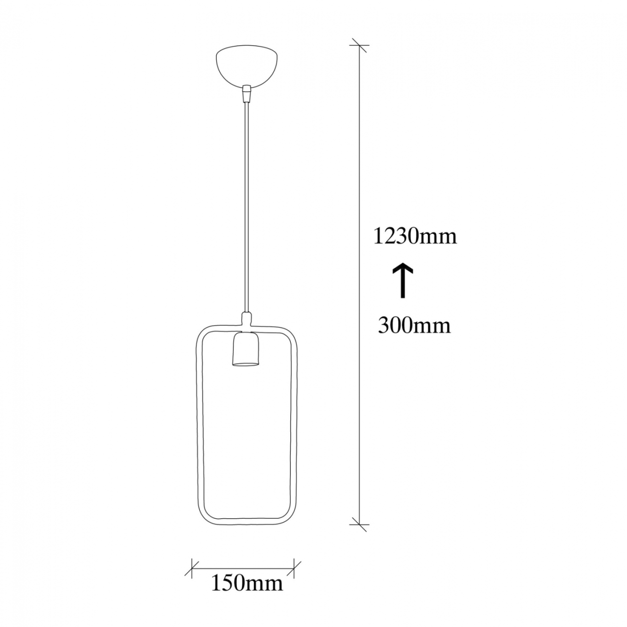 METALLIC PENDANT LIGHT BLACK HM7258 15Χ6Χ123 cm. [2]
