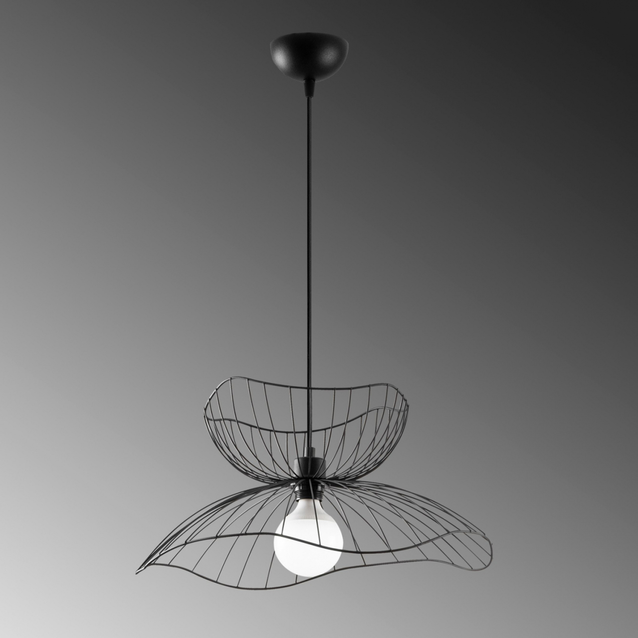 METALLIC PENDANT LIGHT IN BLACK E27 HM7232 50x50x121 cm. [5]