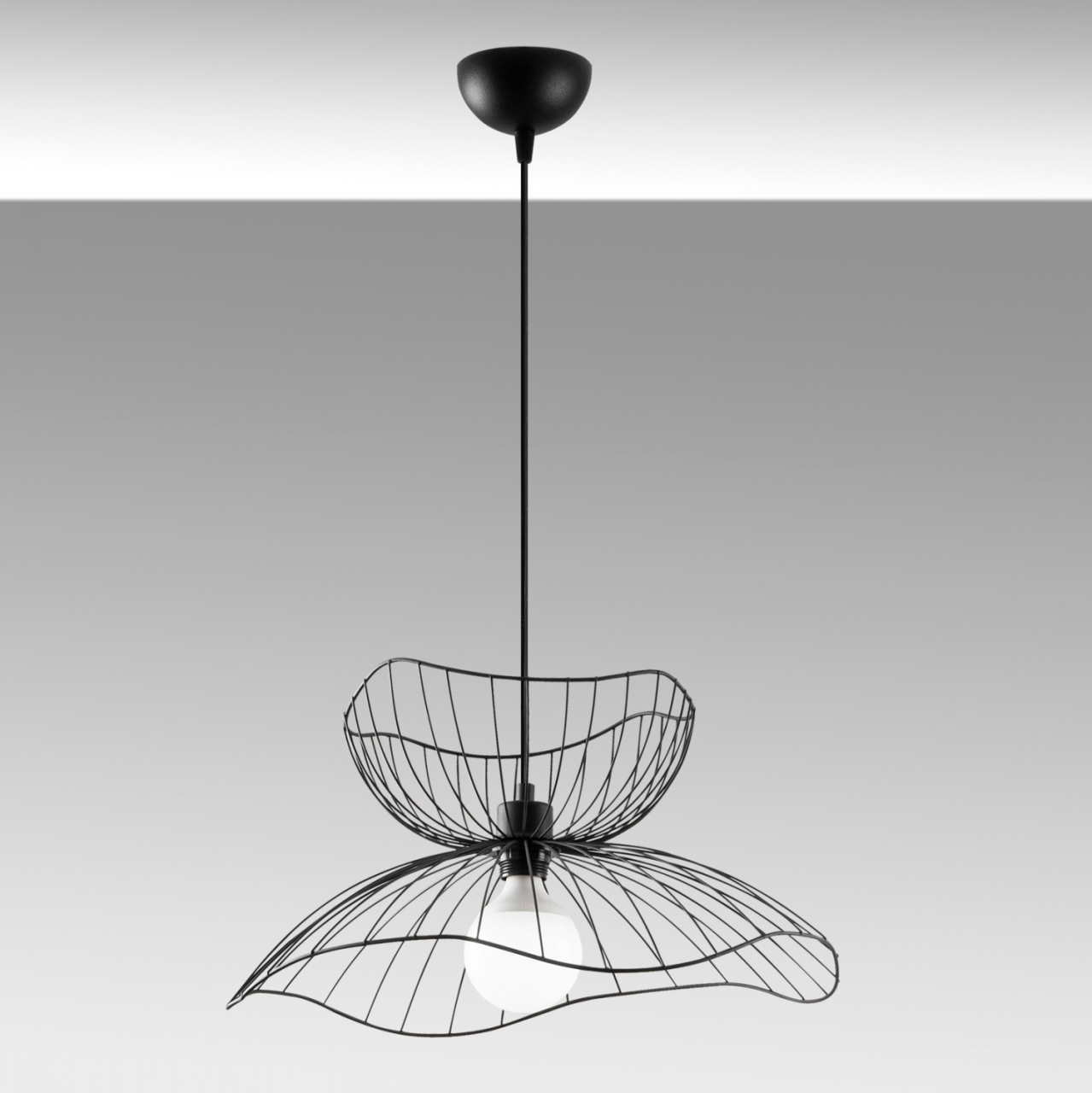 METALLIC PENDANT LIGHT IN BLACK E27 HM7232 50x50x121 cm. [6]