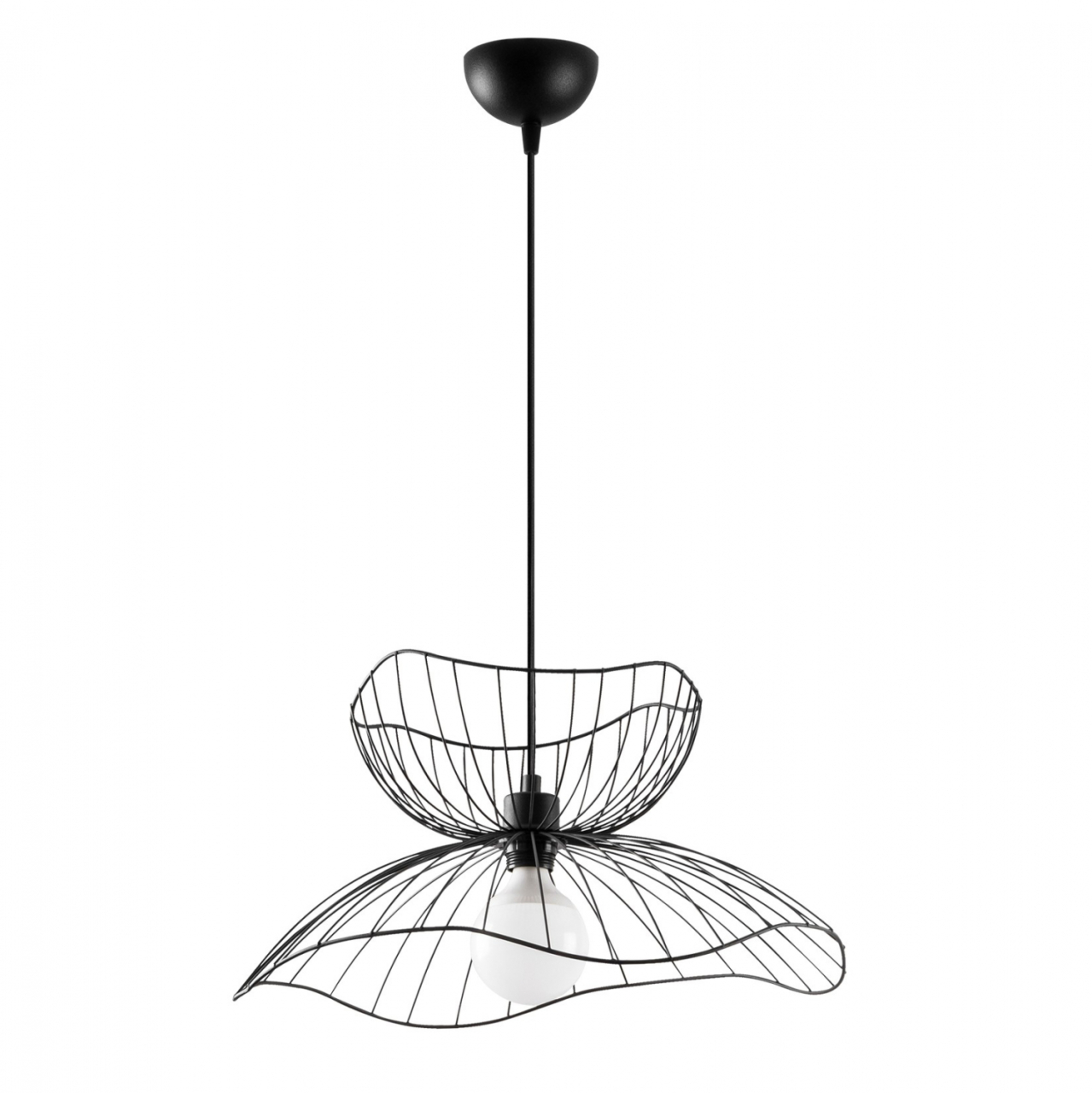 METALLIC PENDANT LIGHT IN BLACK E27 HM7232 50x50x121 cm. [4]