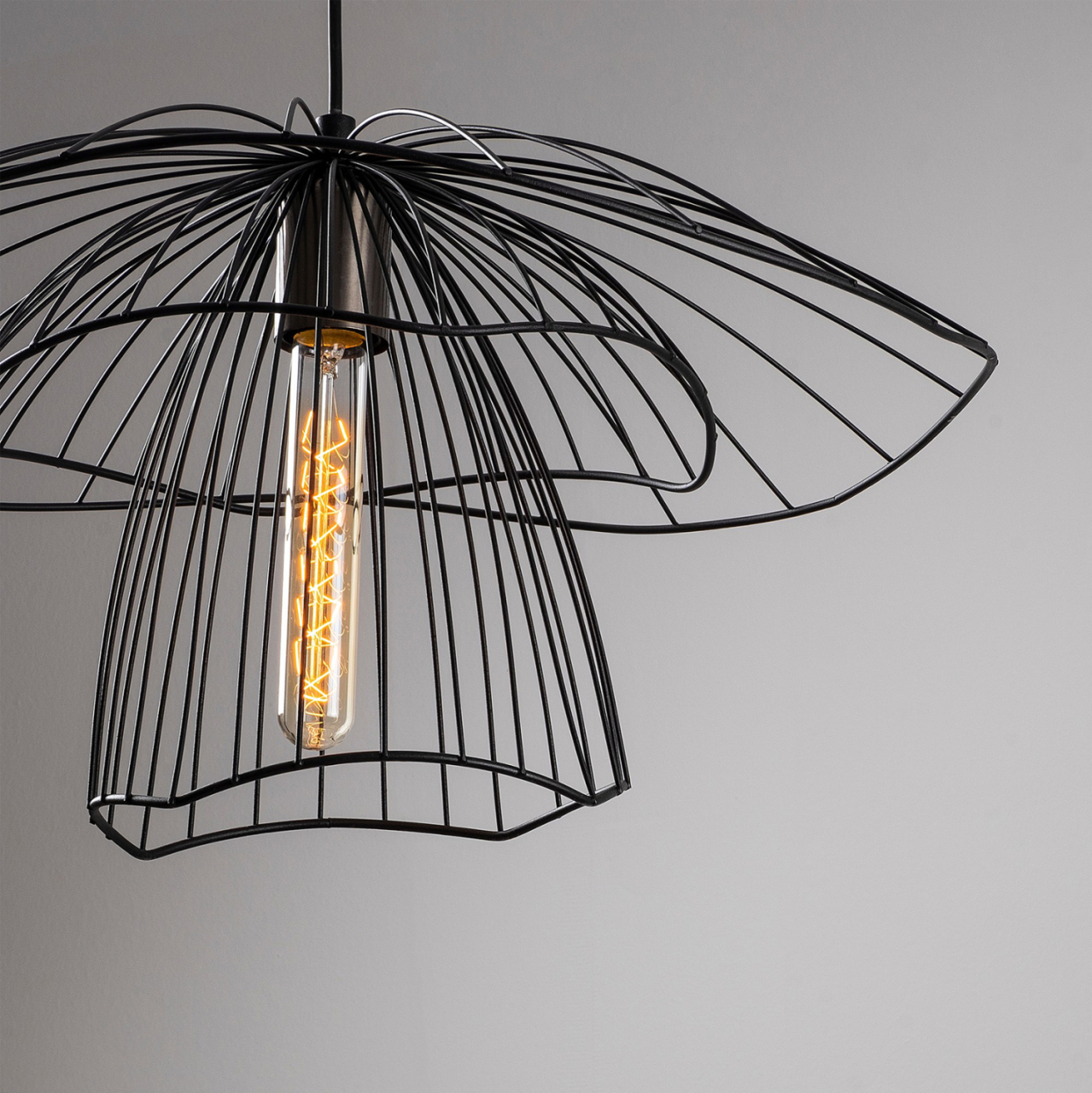 METALLIC PENDANT LIGHT IN BLACK HM7231 E27 Φ50x123 cm. [6]