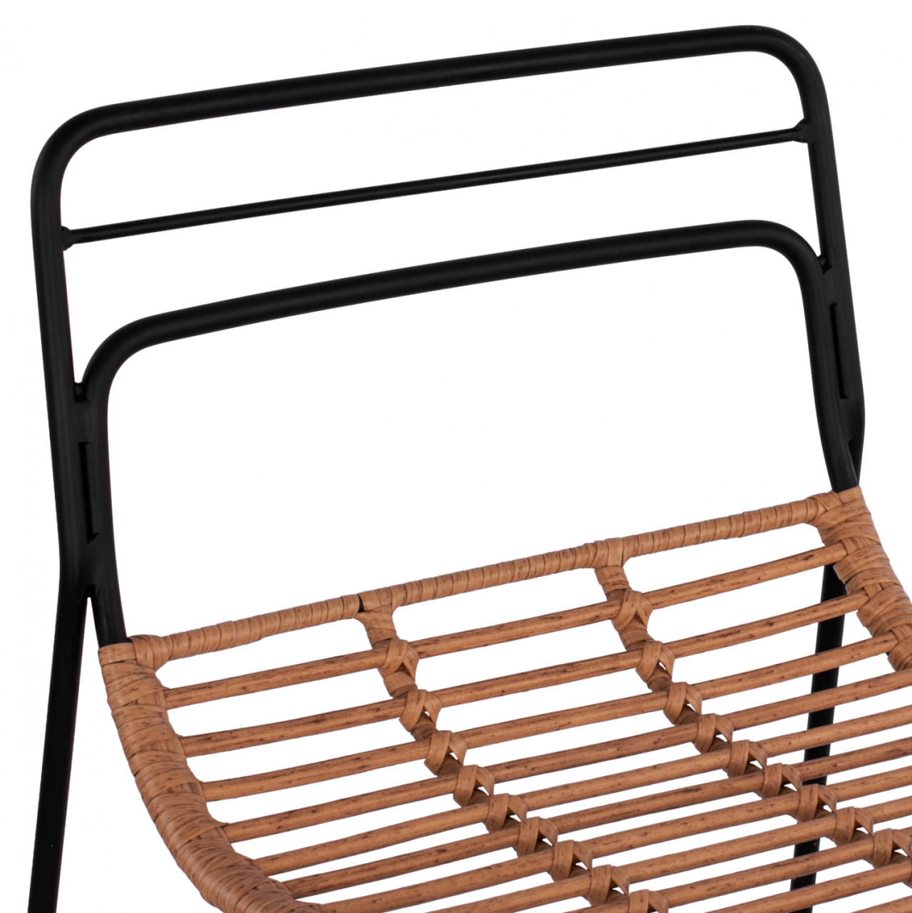 Metallic Stool Allegra HM5642 with Wicker in Beige color 48x53x100 cm [7]