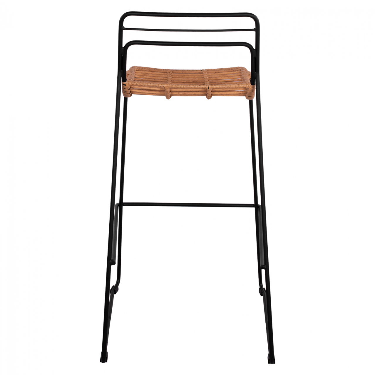 Metallic Stool Allegra HM5642 with Wicker in Beige color 48x53x100 cm [6]