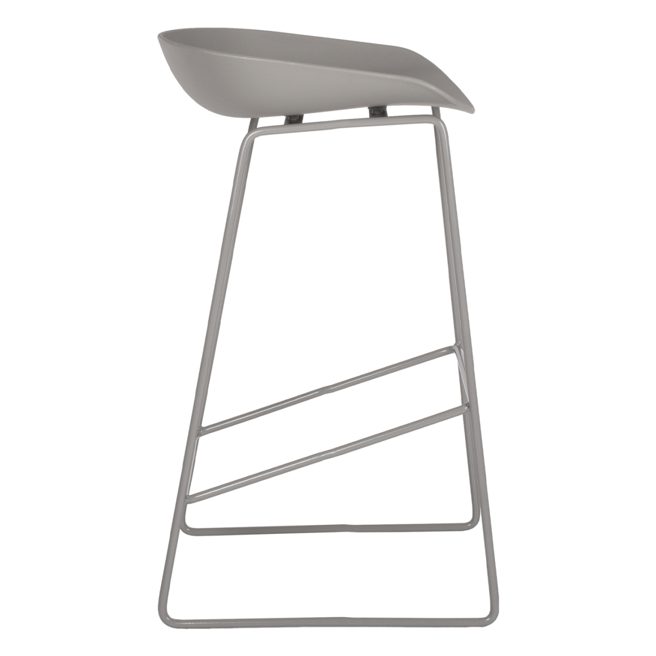 Metallic Stool HM8450.10 with grey seat PP 47x47x83cm [4]