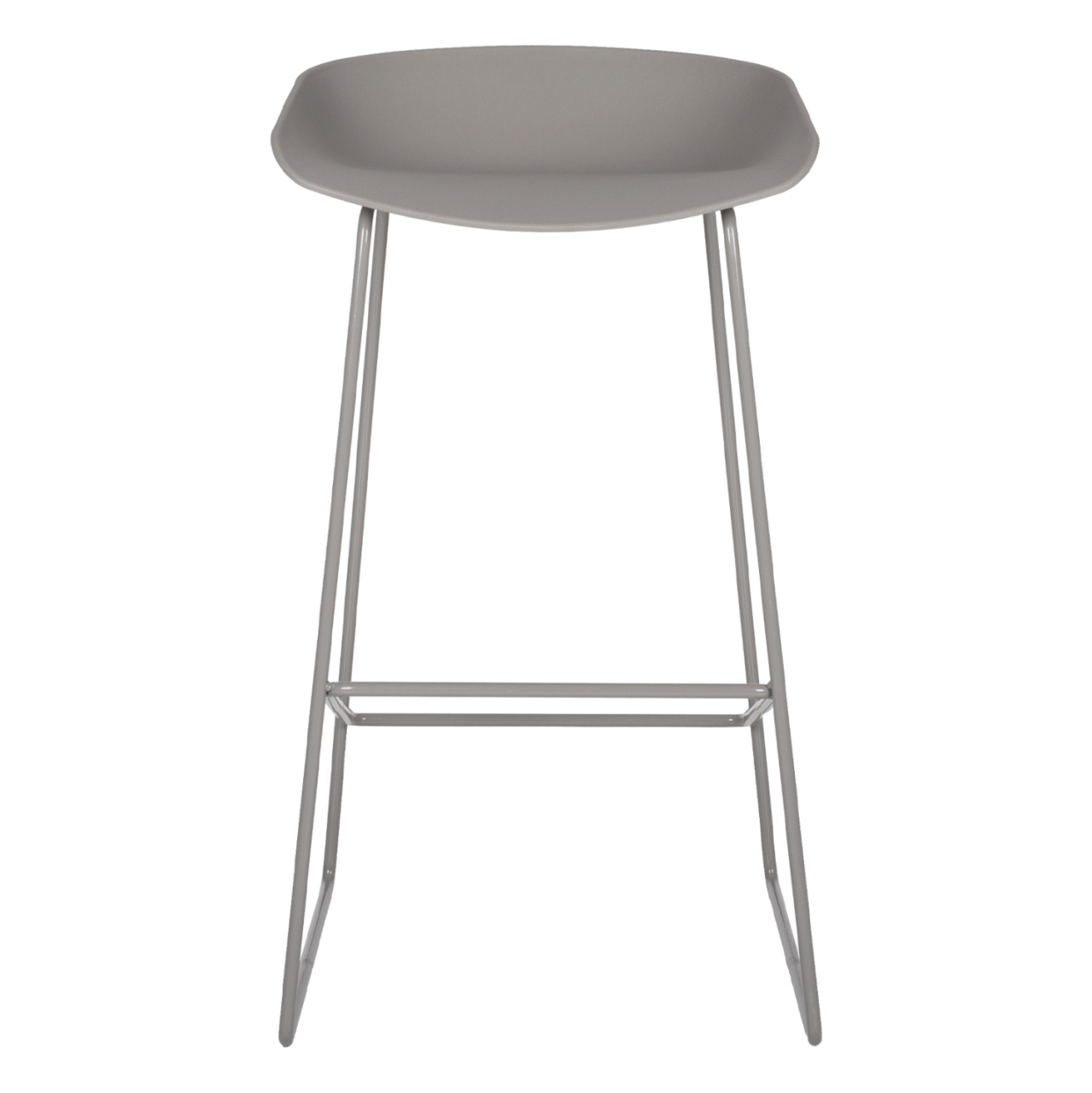 Metallic Stool HM8450.10 with grey seat PP 47x47x83cm [3]