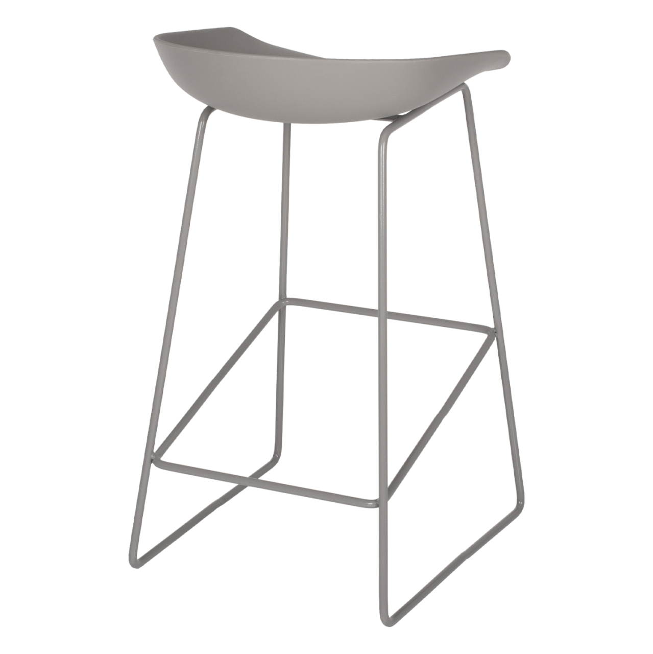 Metallic Stool HM8450.10 with grey seat PP 47x47x83cm [5]