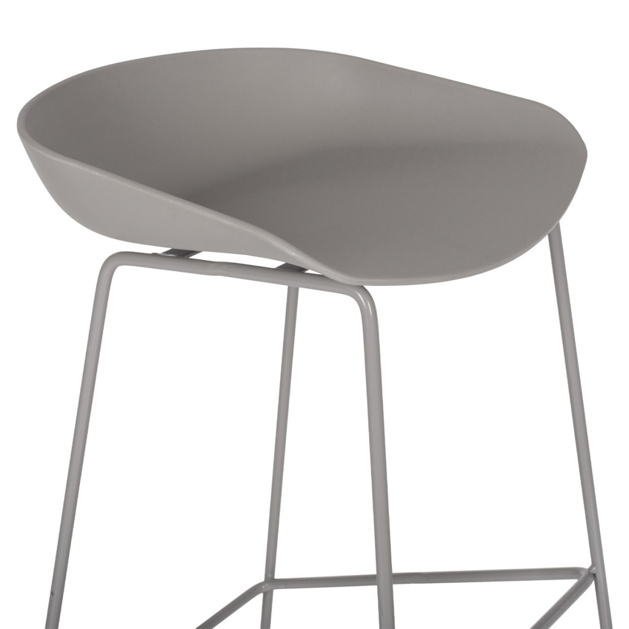 Metallic Stool HM8450.10 with grey seat PP 47x47x83cm [7]