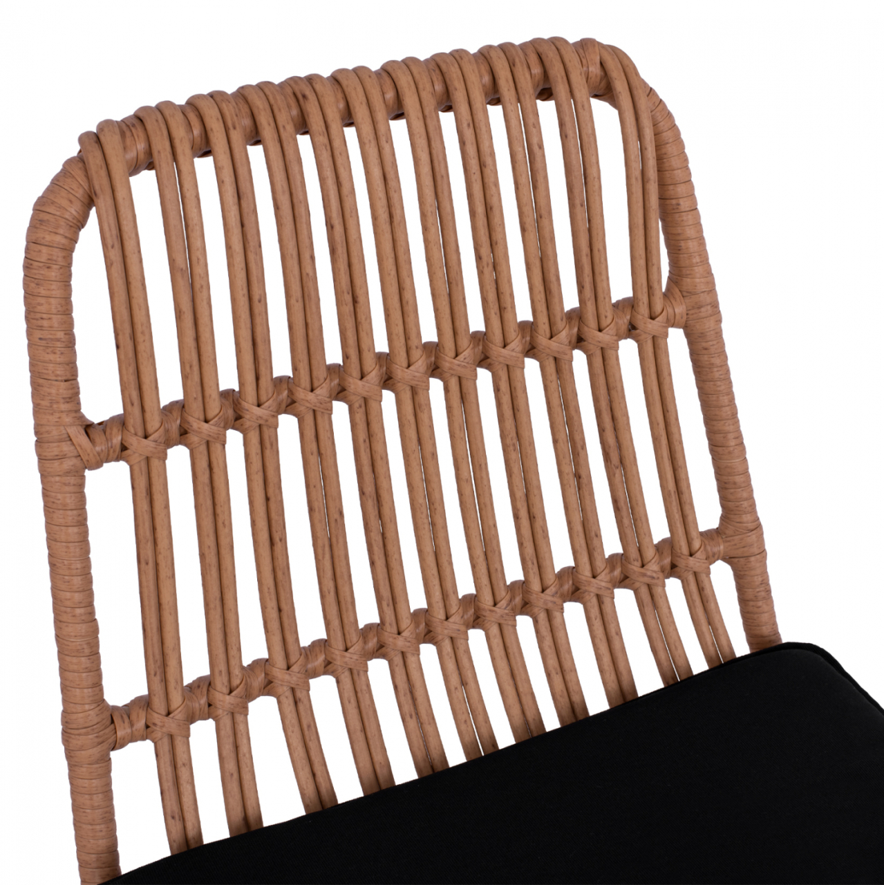 Metallic Stool with pillow Allegra HM5452 with wicker in beige color 56x60x109cm [7]