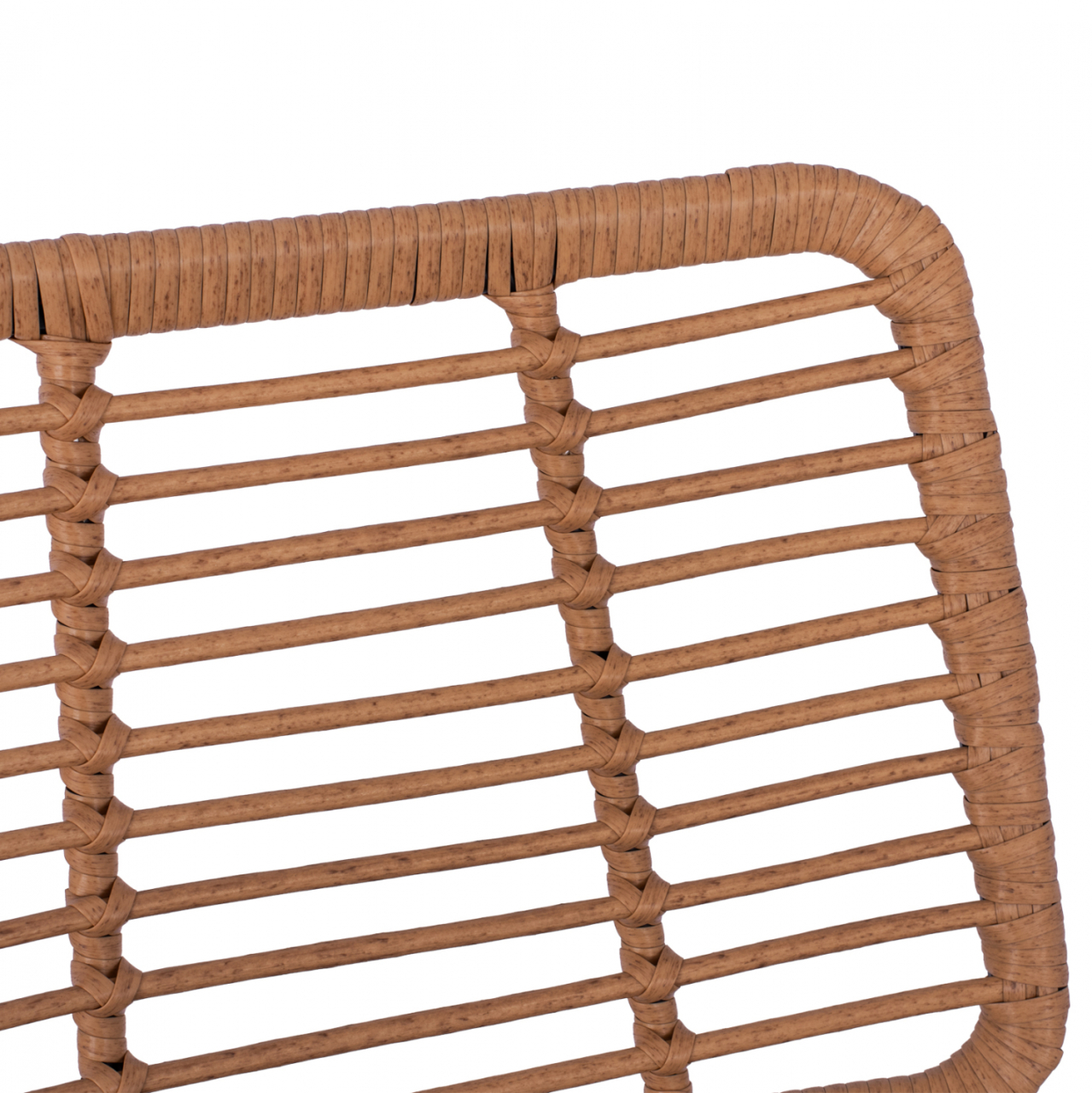 Metallic Stool with pillow Allegra HM5455 with wicker in beige color 46,5x55x117,5 cm [7]
