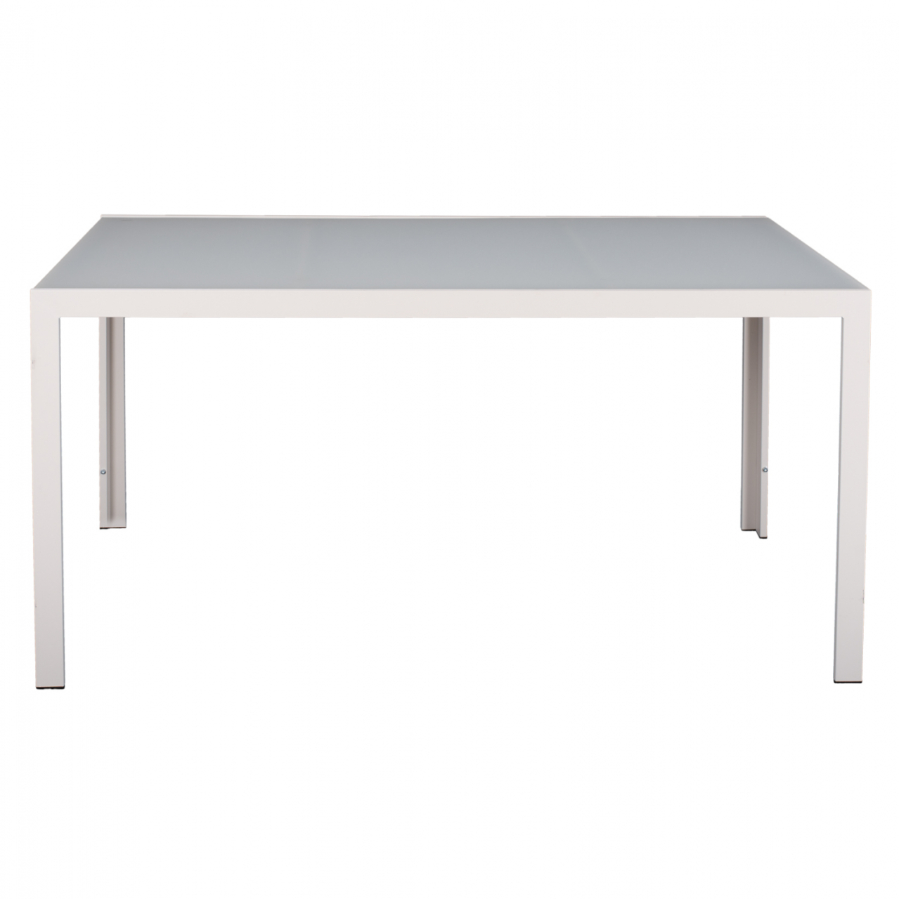 METALLIC TABLE ICE WHITE WITH GLASS HM5767.03 150X90Χ75cm. [3]