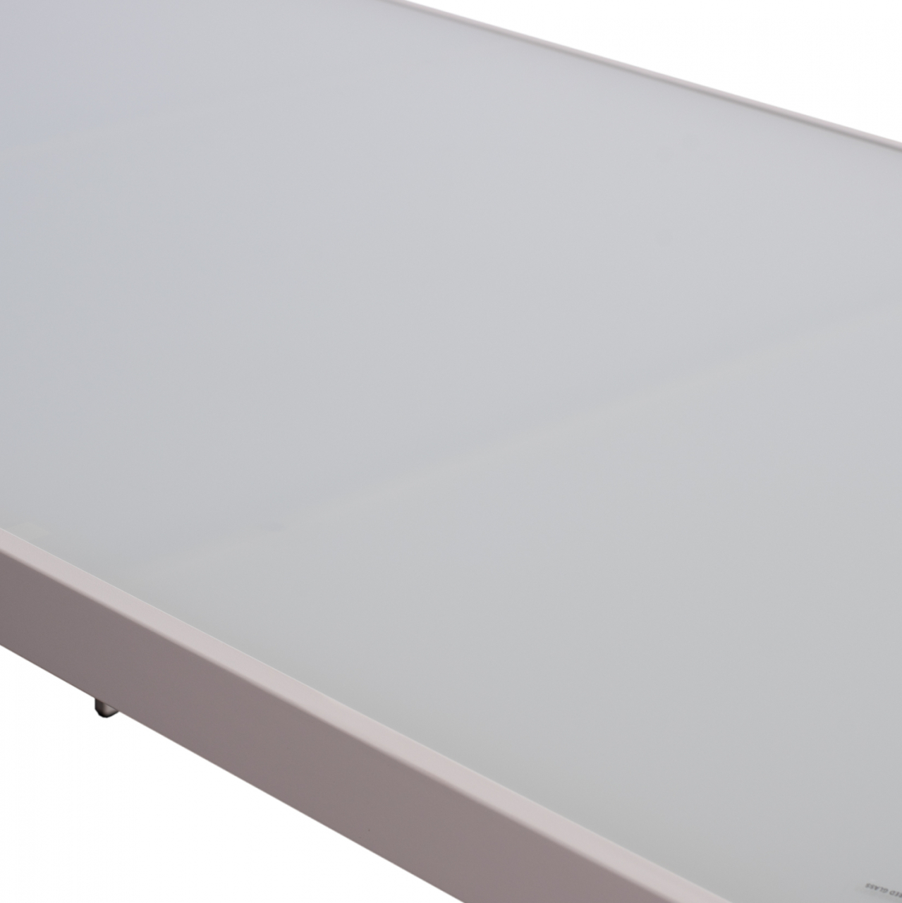 METALLIC TABLE ICE WHITE WITH GLASS HM5767.03 150X90Χ75cm. [7]